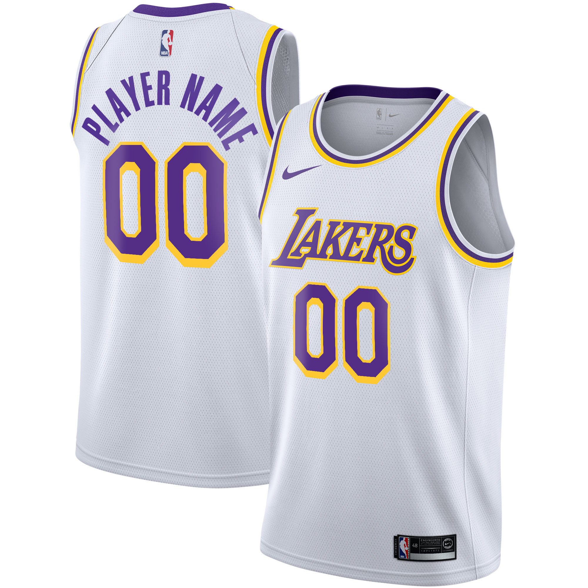 Los Angeles Lakers NBA Jersey 2020/21 - White | FanWearStyle