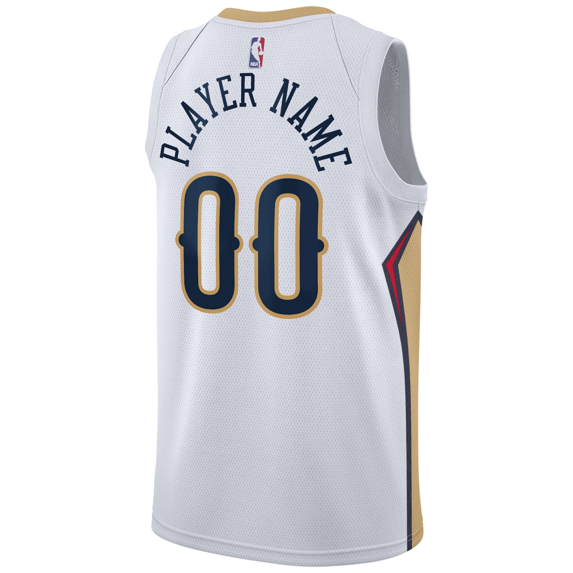 New Orleans Pelicans 2020/21 Swingman Custom Jersey - Association Edition - White - angle 4