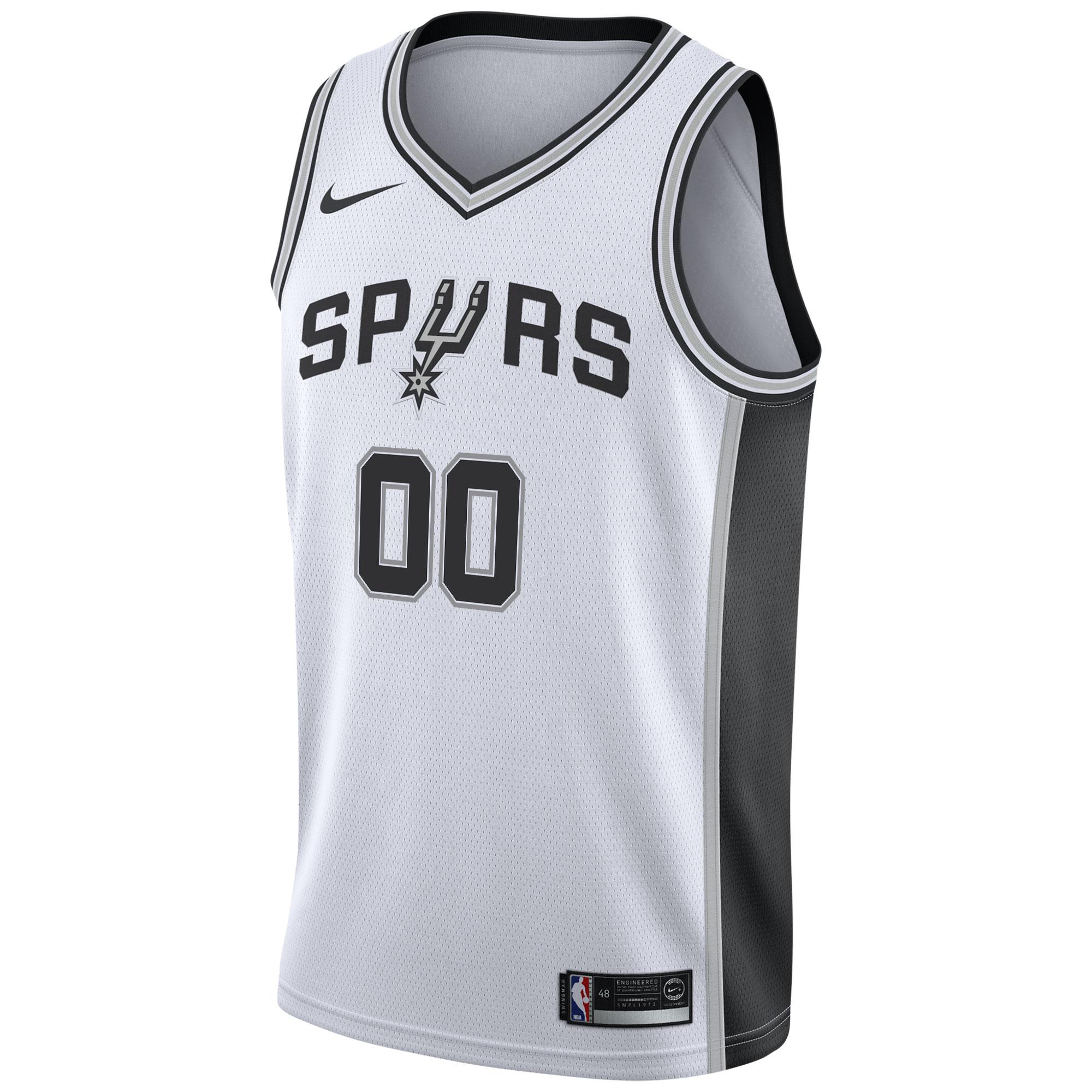 San Antonio Spurs 2020/21 Swingman Custom Jersey - Association Edition - White - angle 3