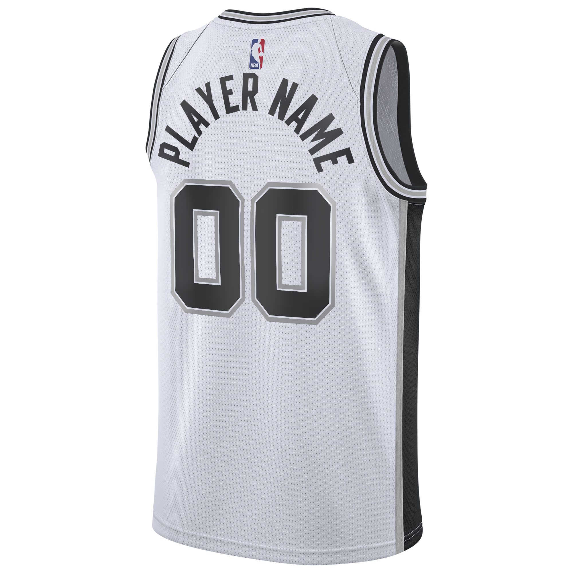San Antonio Spurs 2020/21 Swingman Custom Jersey - Association Edition - White - angle 4