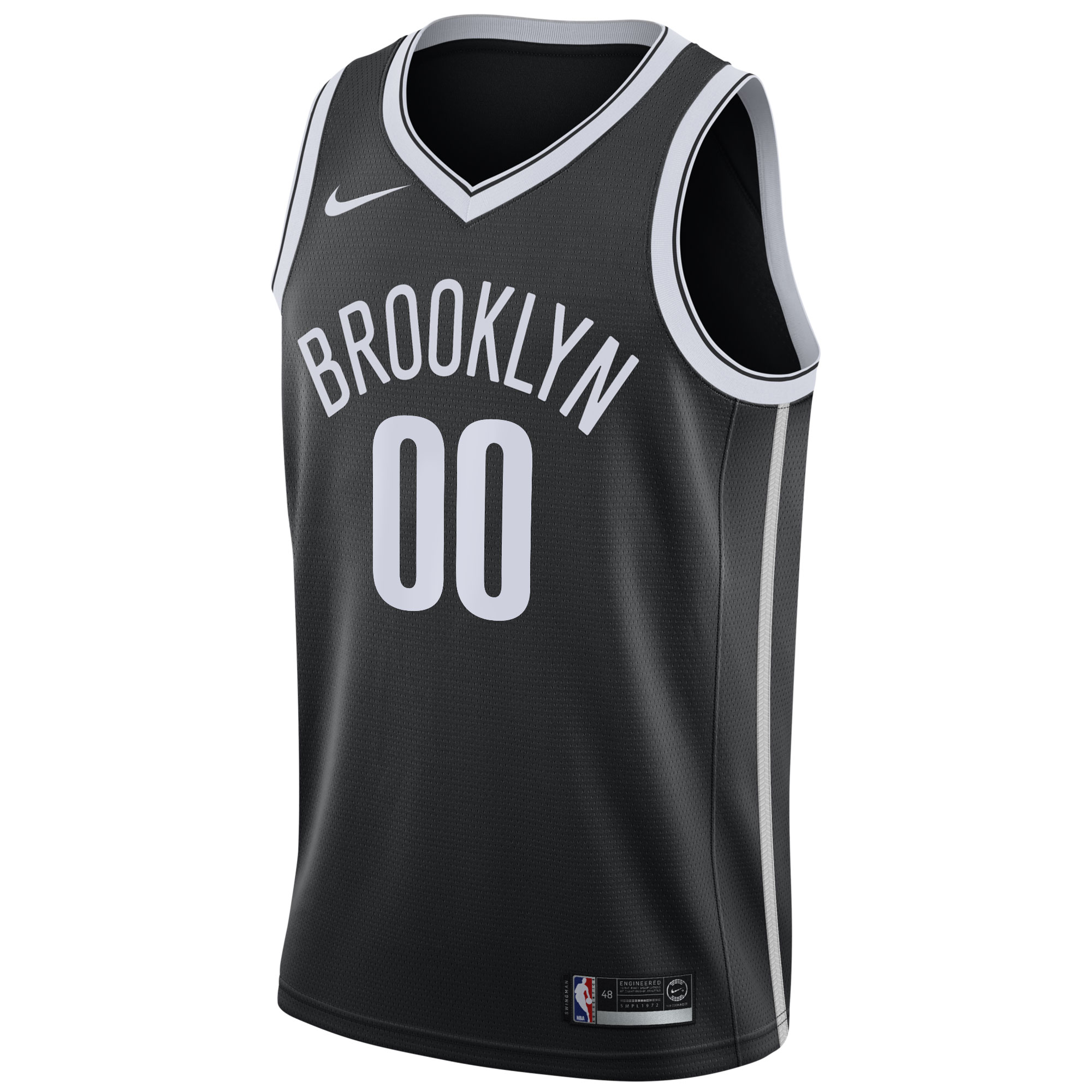 Brooklyn Nets 2020/21 Swingman Custom Jersey - Icon Edition - Black - angle 3