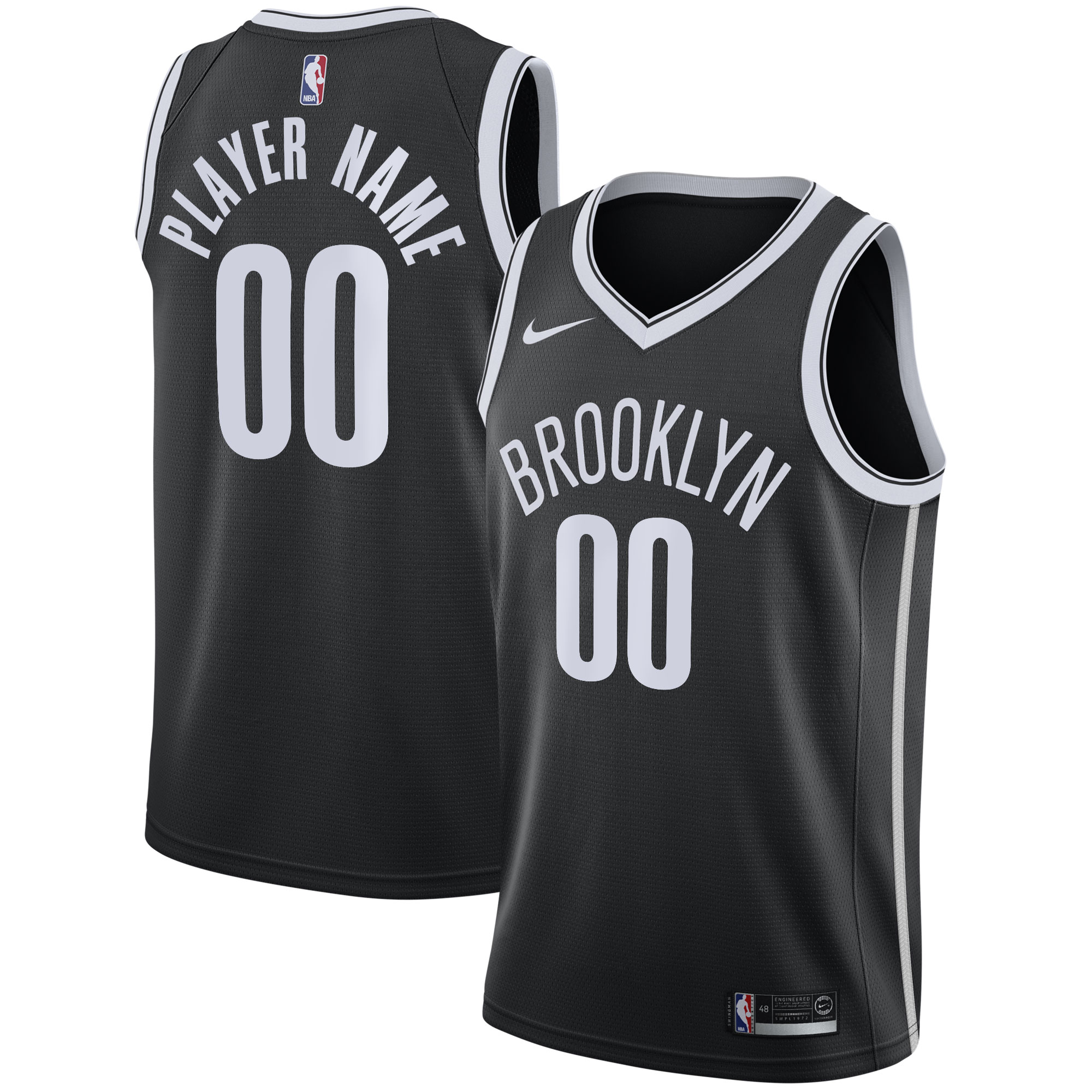 Brooklyn Nets NBA Jersey 2020/21 - Black | FanWearStyle