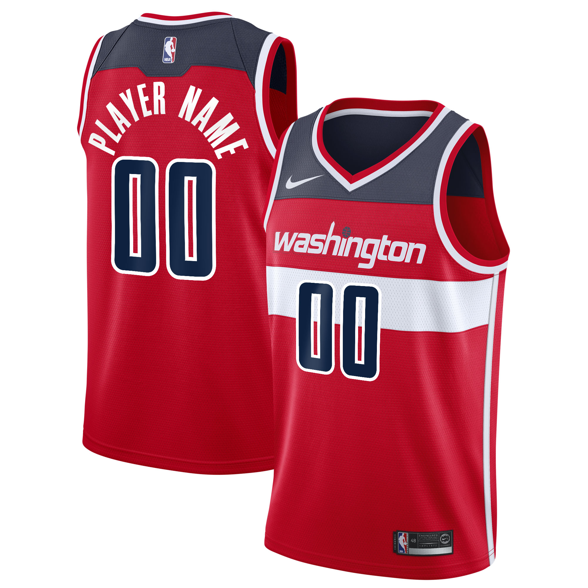 Washington Wizards NBA Jersey 2020/21 - Red | FanWearStyle