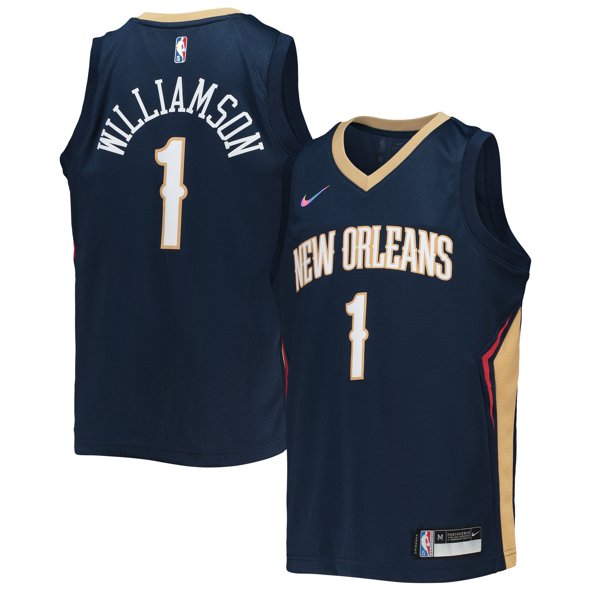 Zion Williamson #1 New Orleans Pelicans NBA Jersey - Navy | FanWearStyle