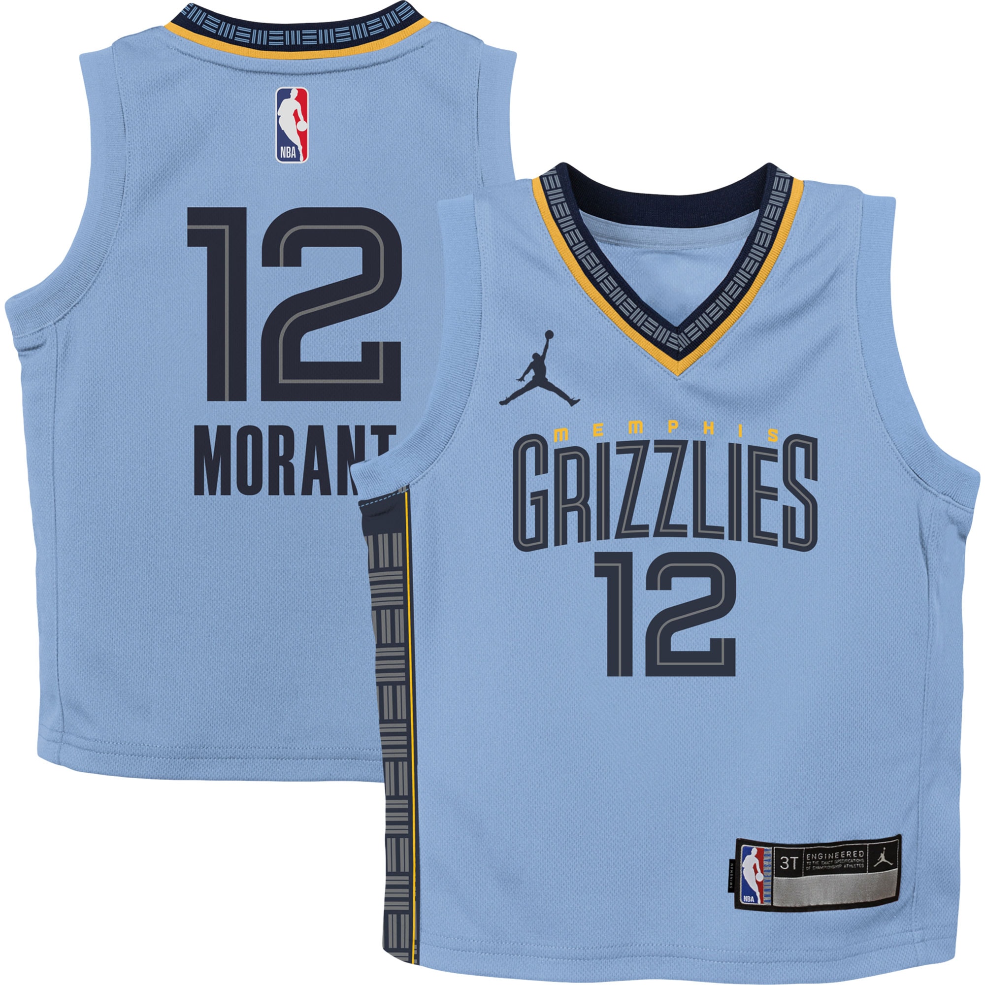 Women's Ja Morant Memphis Grizzlies Preschool 2022/23 Statement Edition Jersey - Light Blue | FanWearStyle