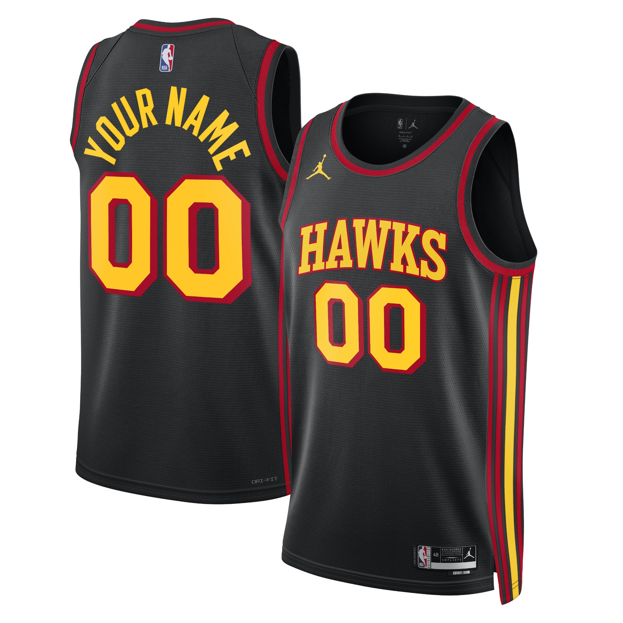Atlanta Hawks NBA Jersey 2022/23 - Black | FanWearStyle