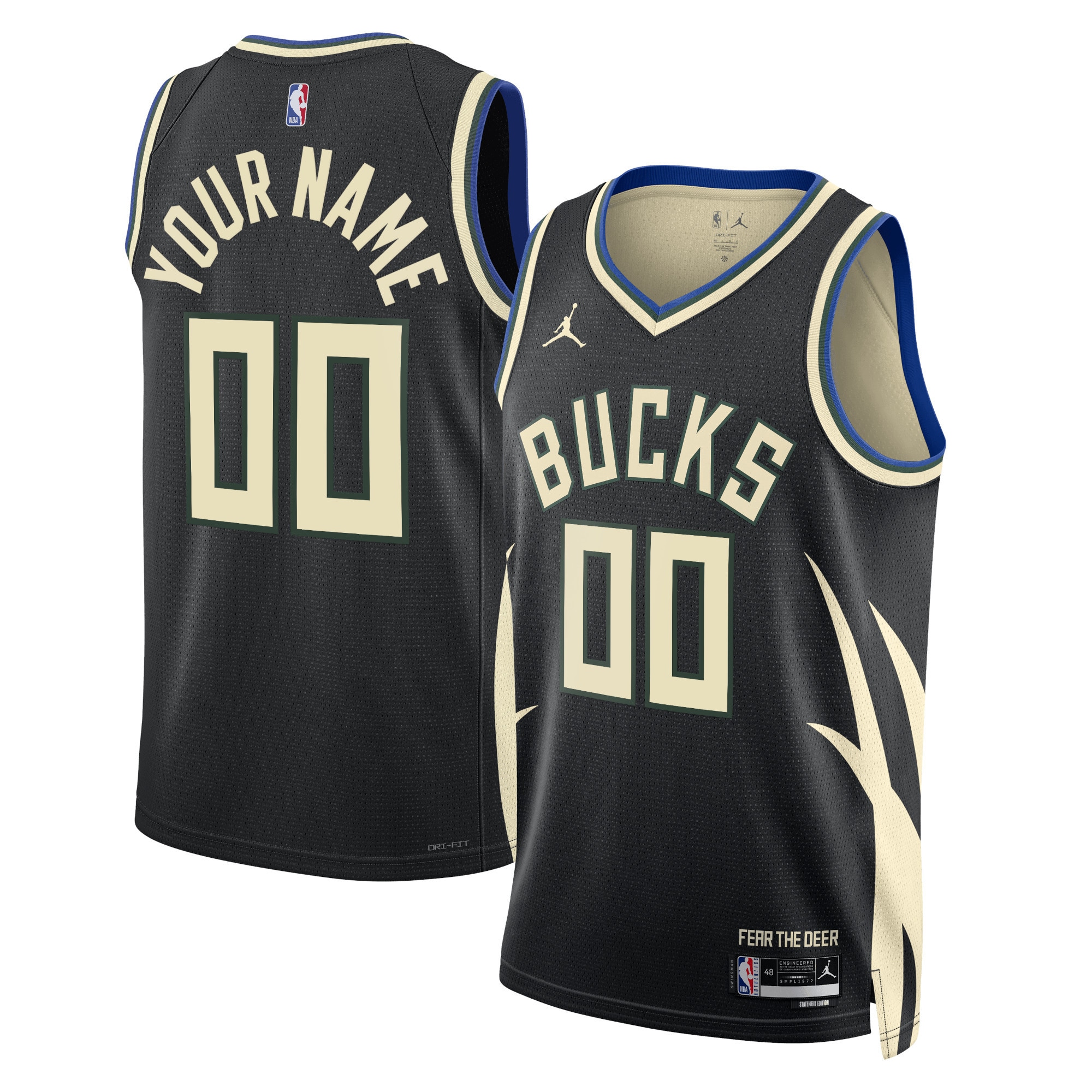Milwaukee Bucks NBA Jersey 2022/23 - Black | FanWearStyle
