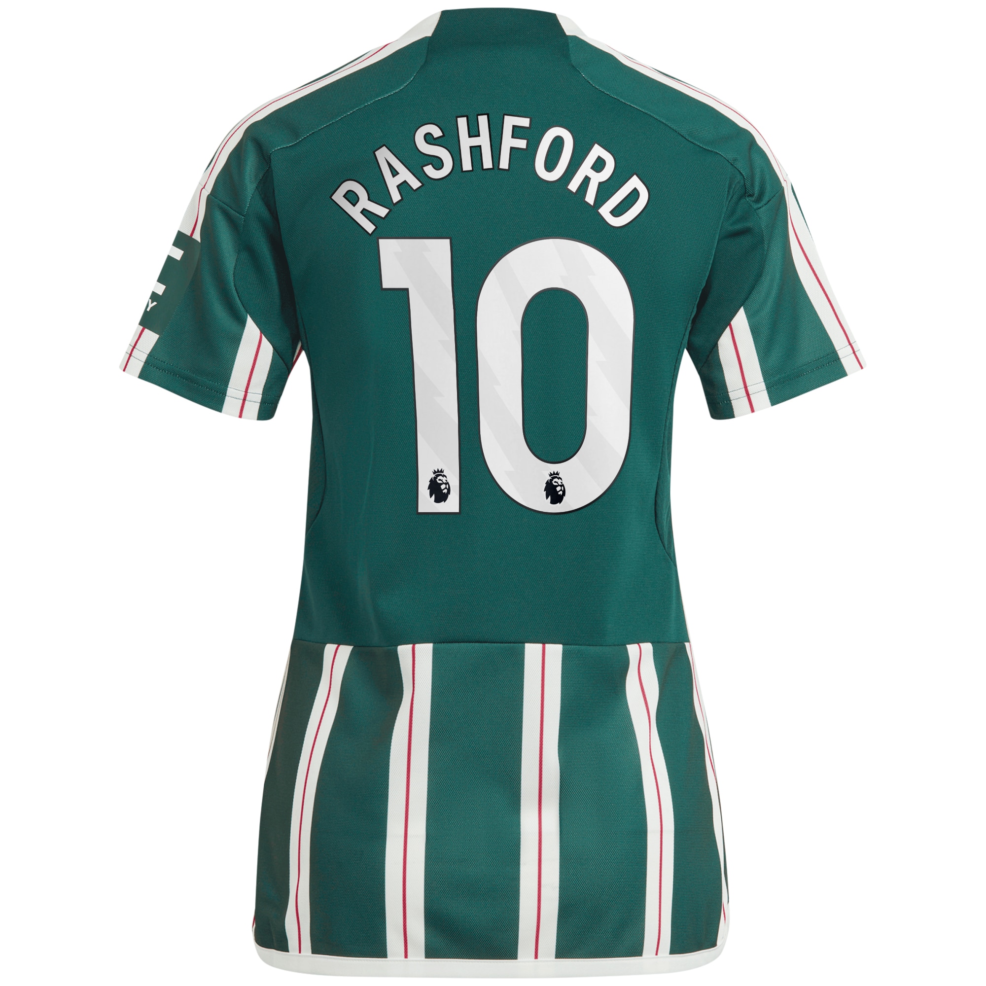 Marcus Rashford Manchester United Women's 2023/24 Away Replica Player Jersey - Green - angle 5