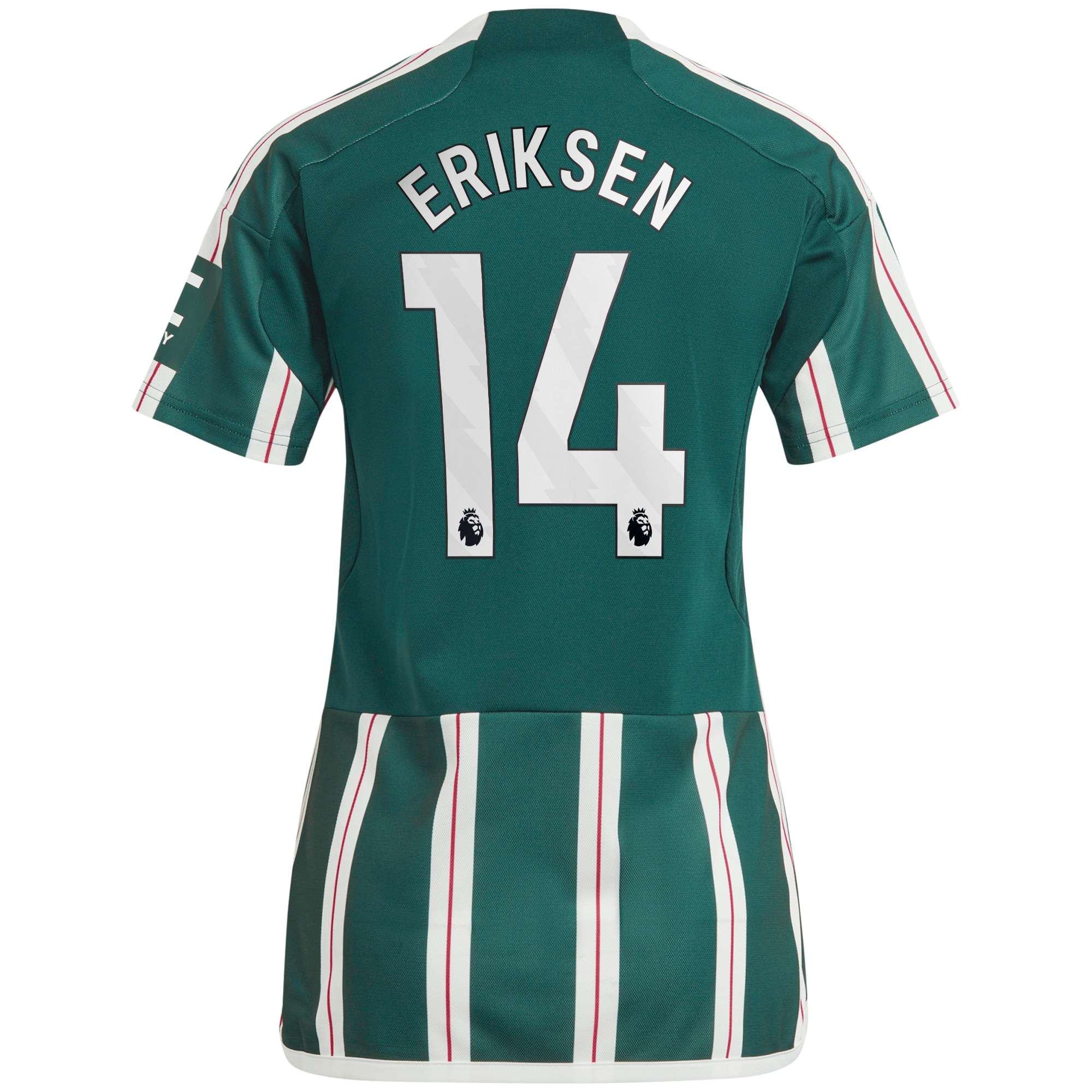 Christian Eriksen Manchester United Women's 2023/24 Away Replica Player Jersey - Green - angle 5