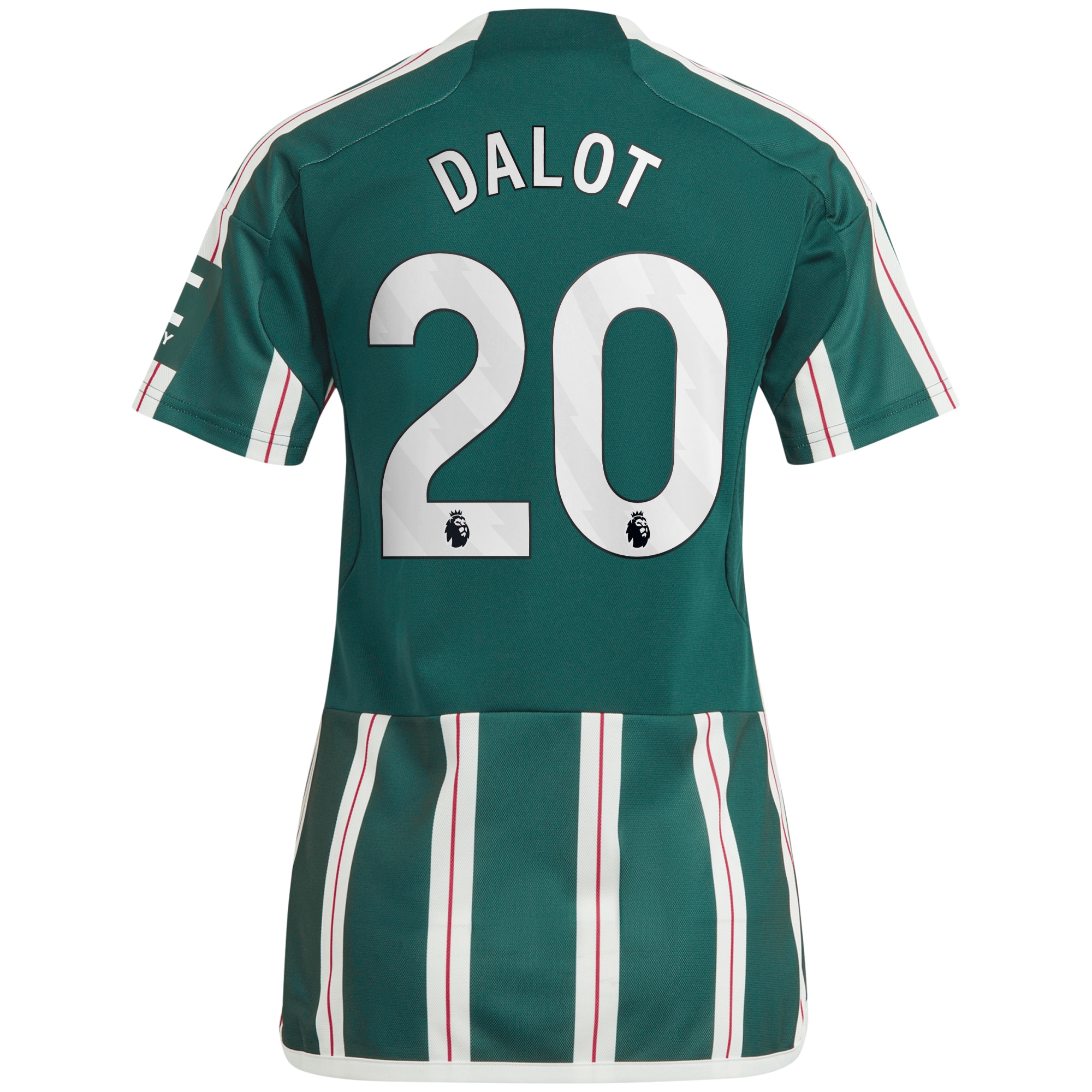 Diogo Dalot Manchester United Women's 2023/24 Away Replica Player Jersey - Green - angle 5