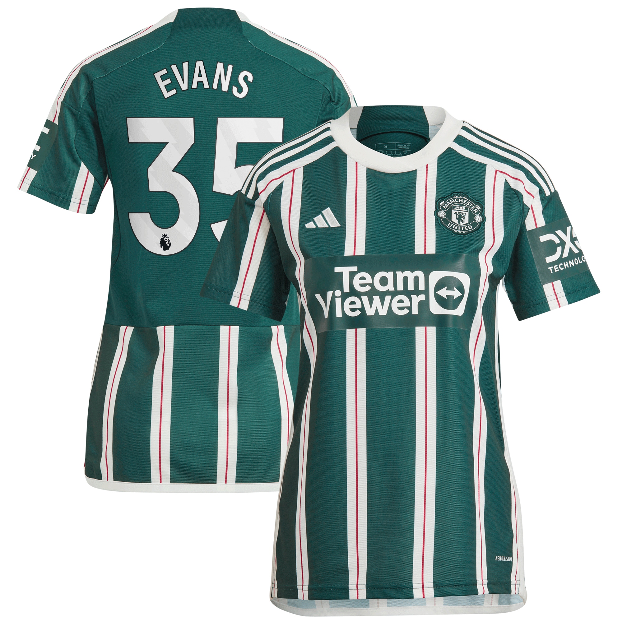 Jonny Evans Manchester United Away Soccer Jersey - Green | FanWearStyle
