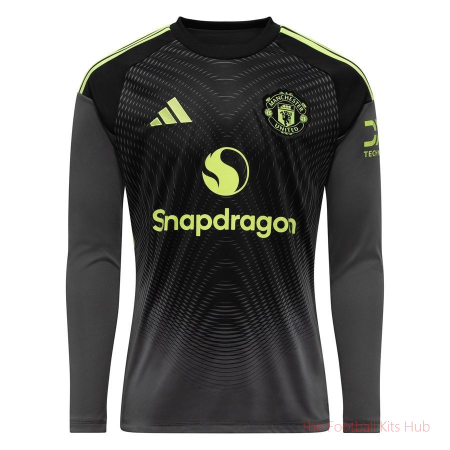 Manchester United Goalkeeper Shirt 2025/26 Kids Long Sleeves