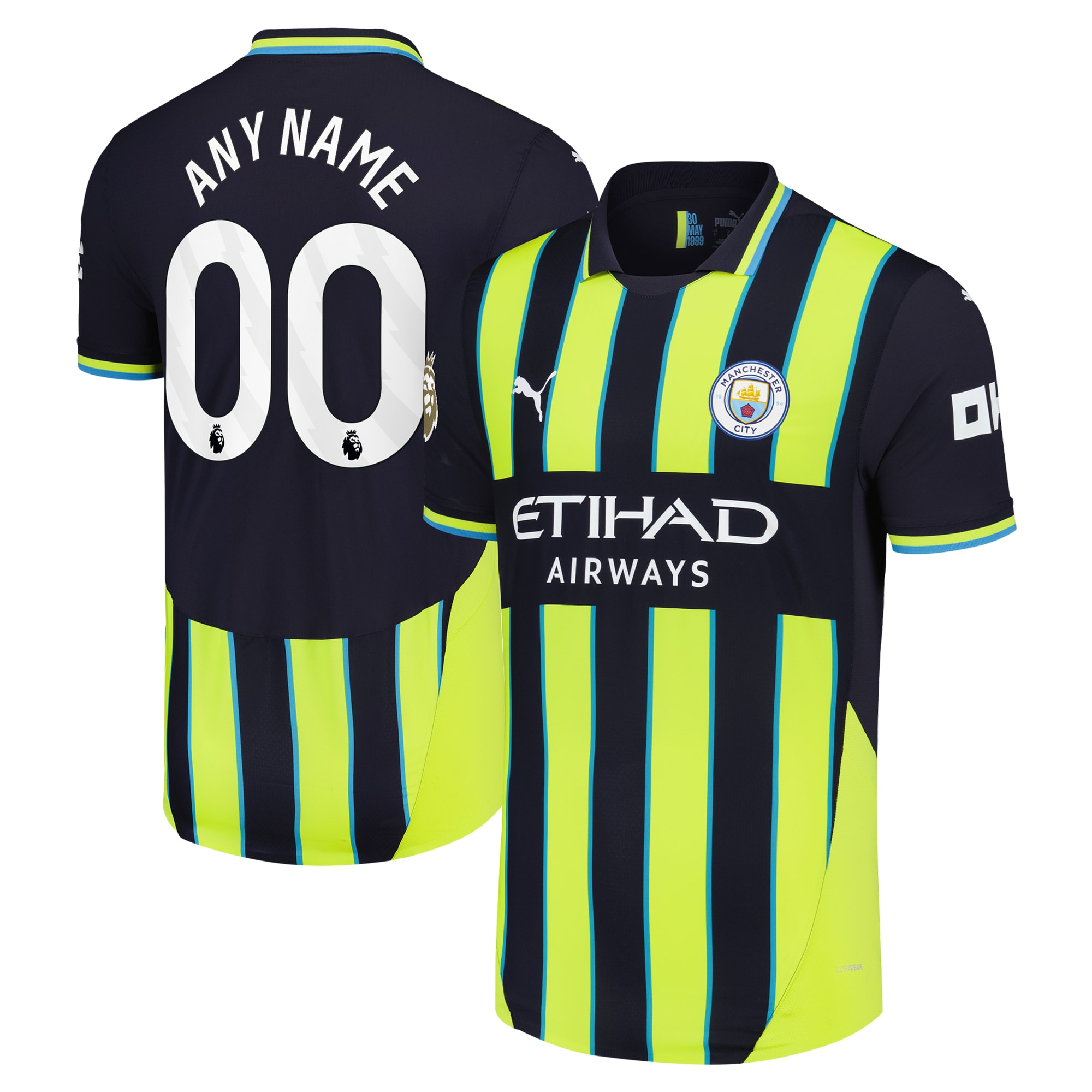 Manchester City Away Soccer Jersey 2024/25 - Navy | FanWearStyle