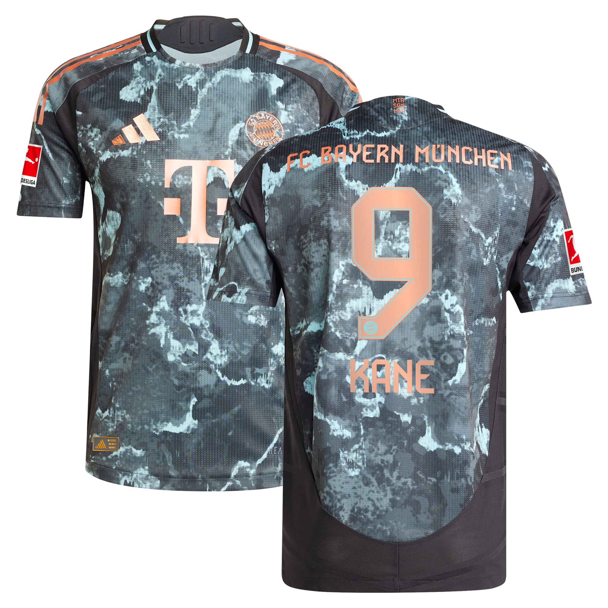 Harry Kane #9 Bayern Munich 2024/25 Away Player Jersey - Black - angle 3