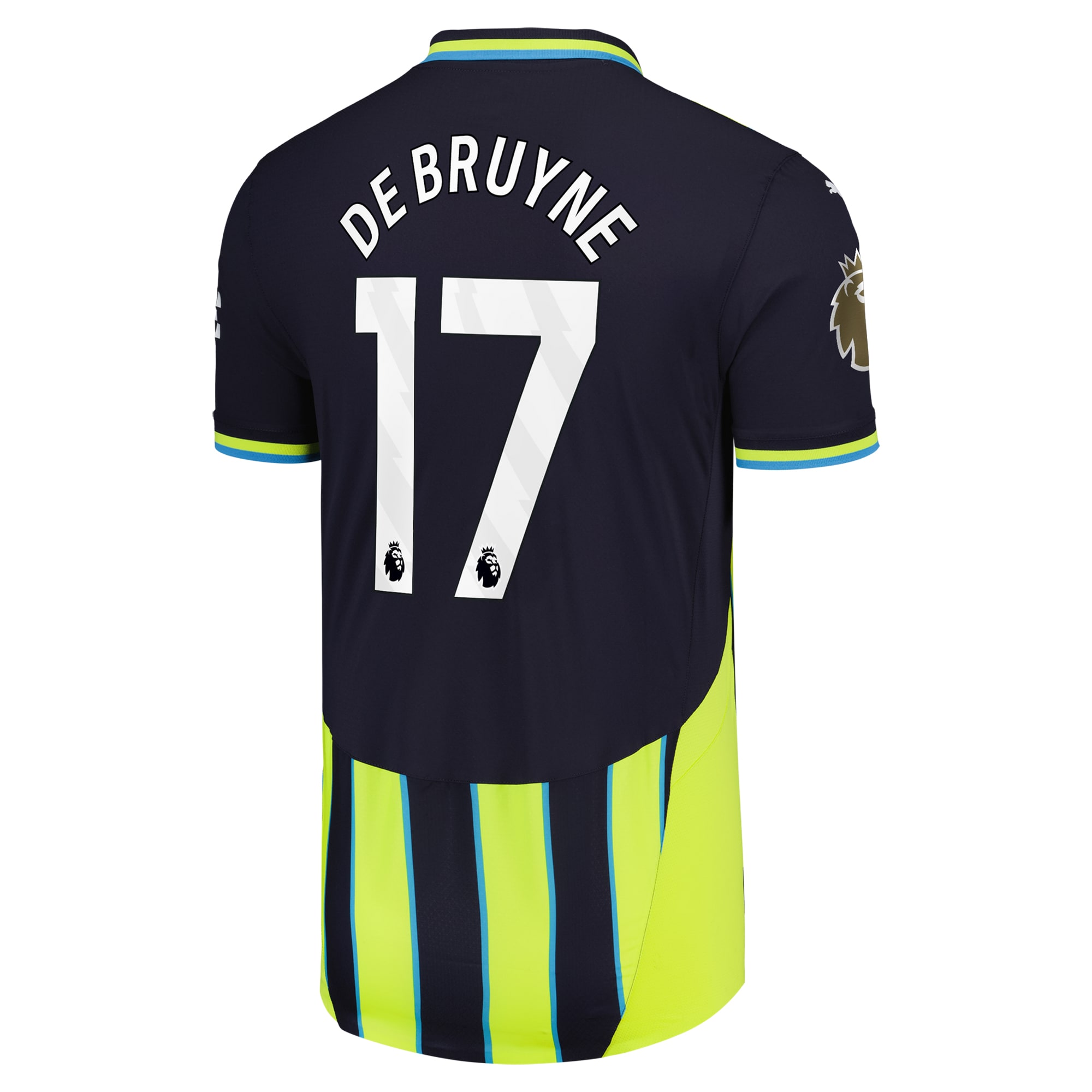 Kevin De Bruyne #17 Manchester City 2024/25 Away Player Jersey - Navy - angle 5
