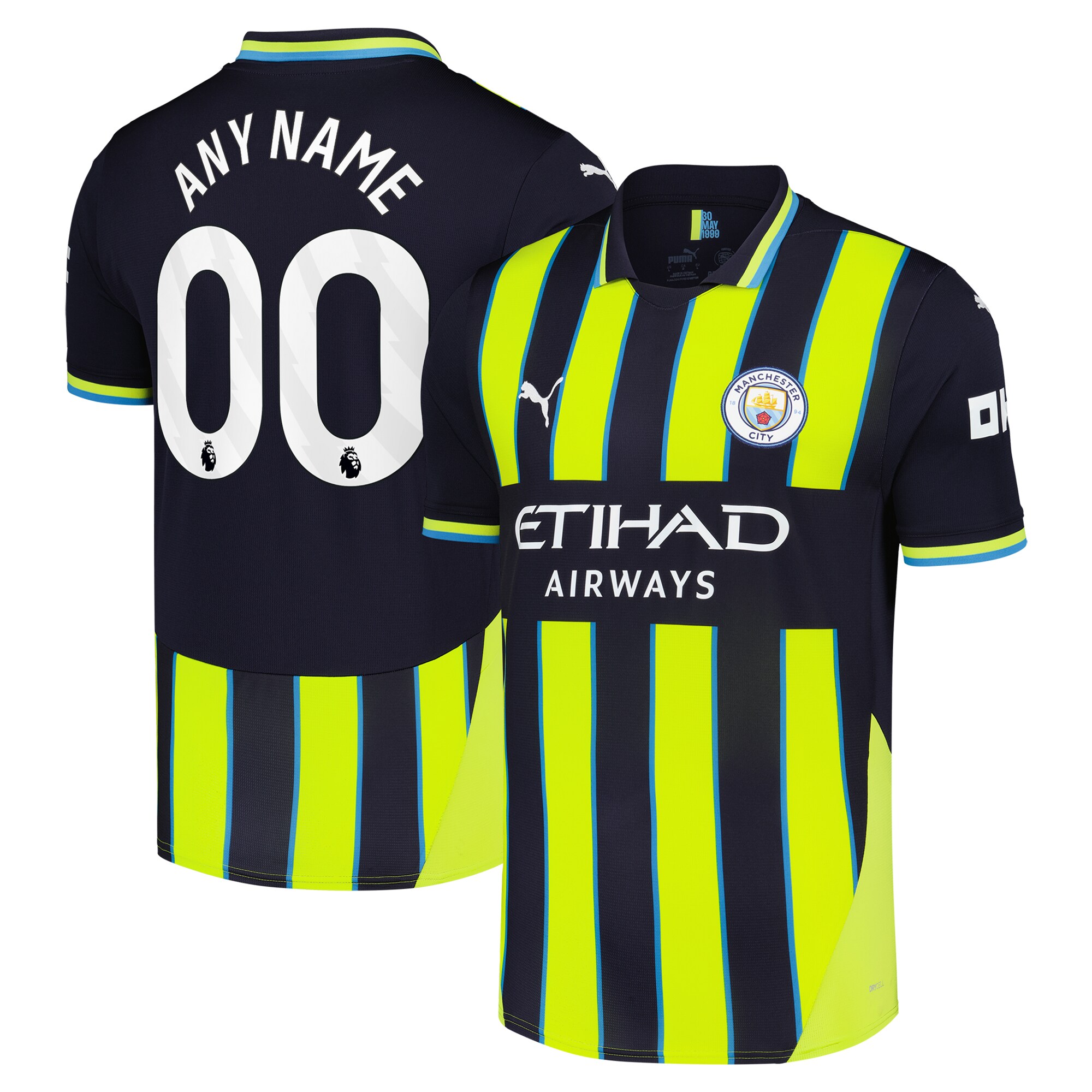 Manchester City 2024/25 Away Replica Custom Jersey - Navy - angle 2