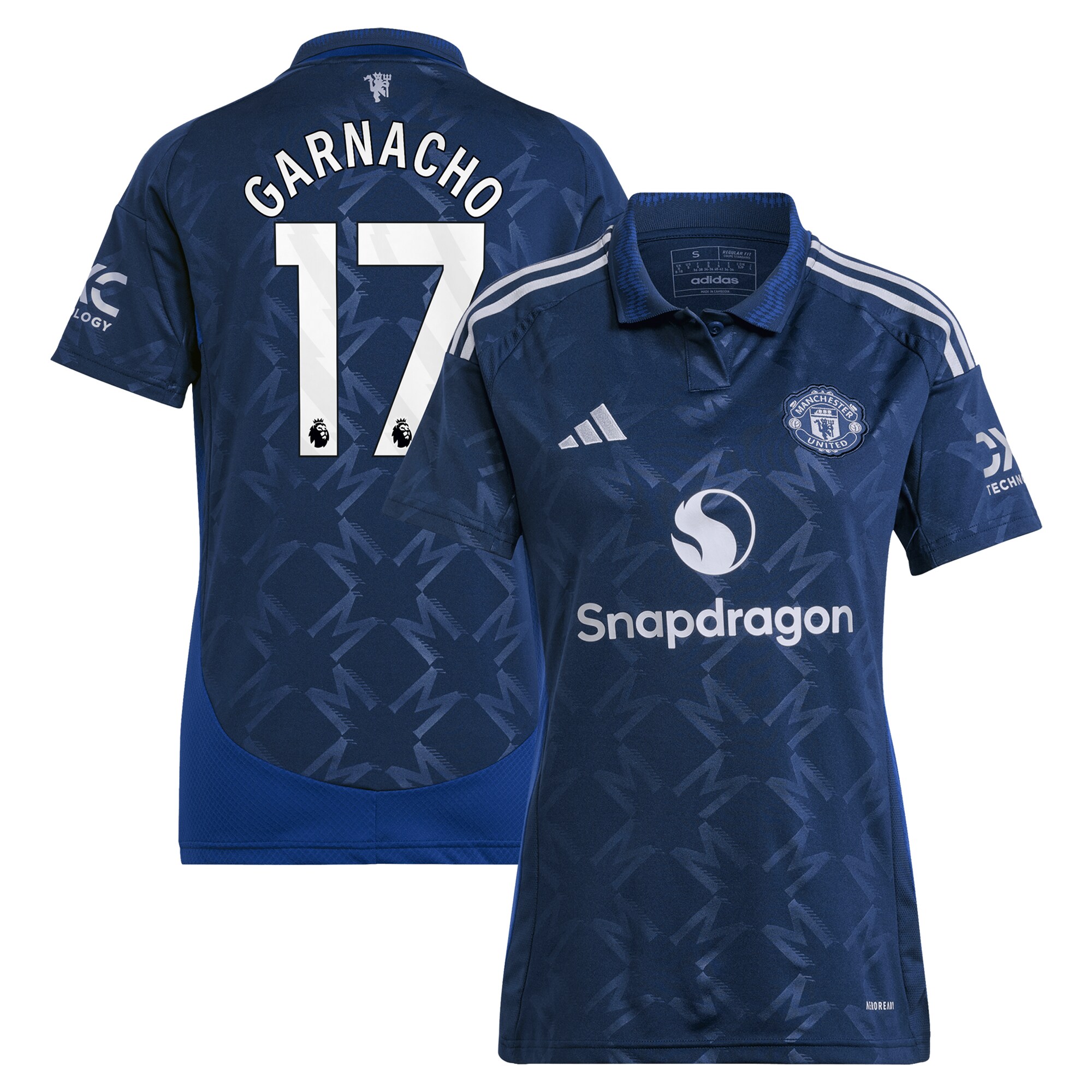 Alejandro Garnacho Manchester United Women's 2024/25 Away Replica Player Jersey - Navy - angle 3