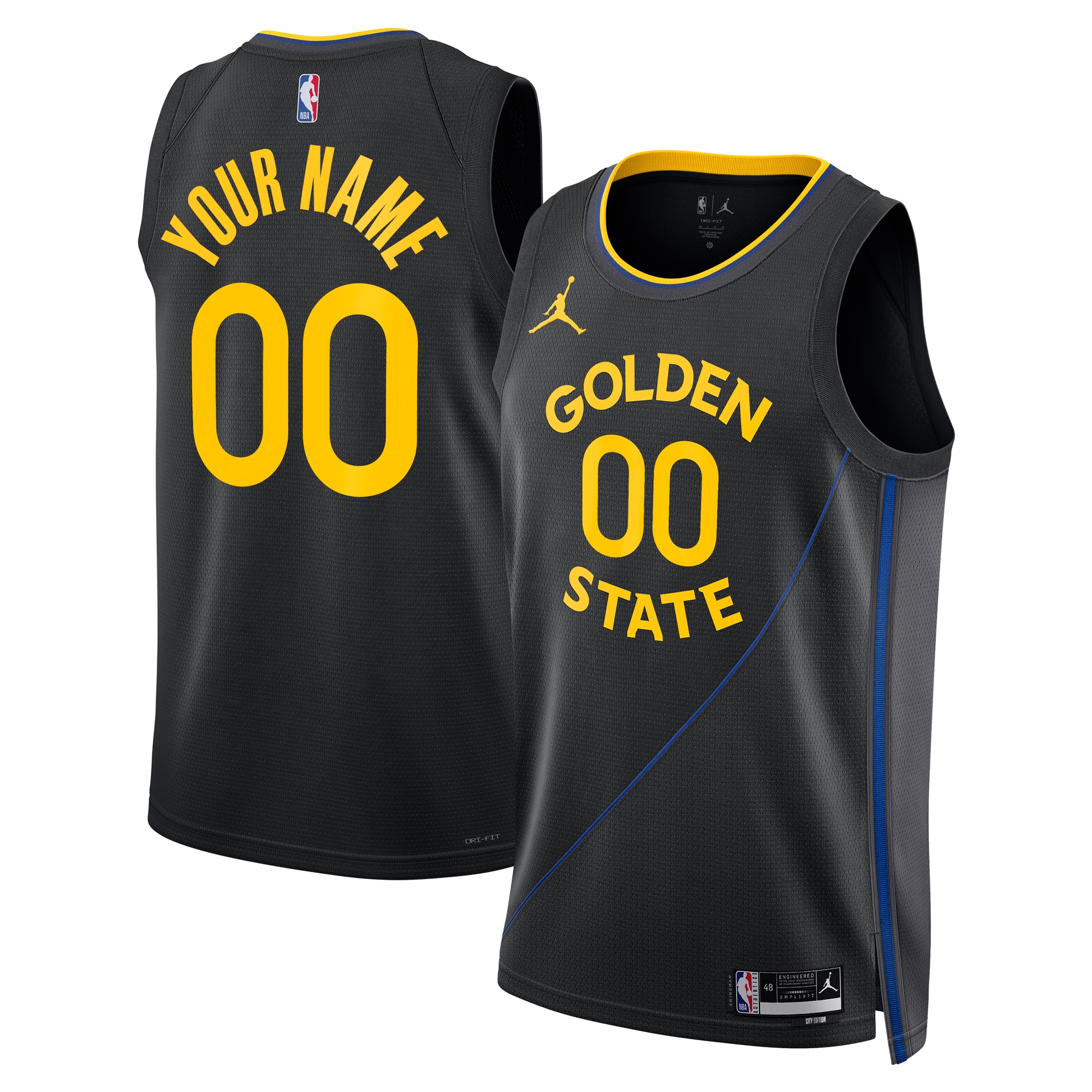 Golden State Warriors NBA Jersey 2024/25 - Black | FanWearStyle