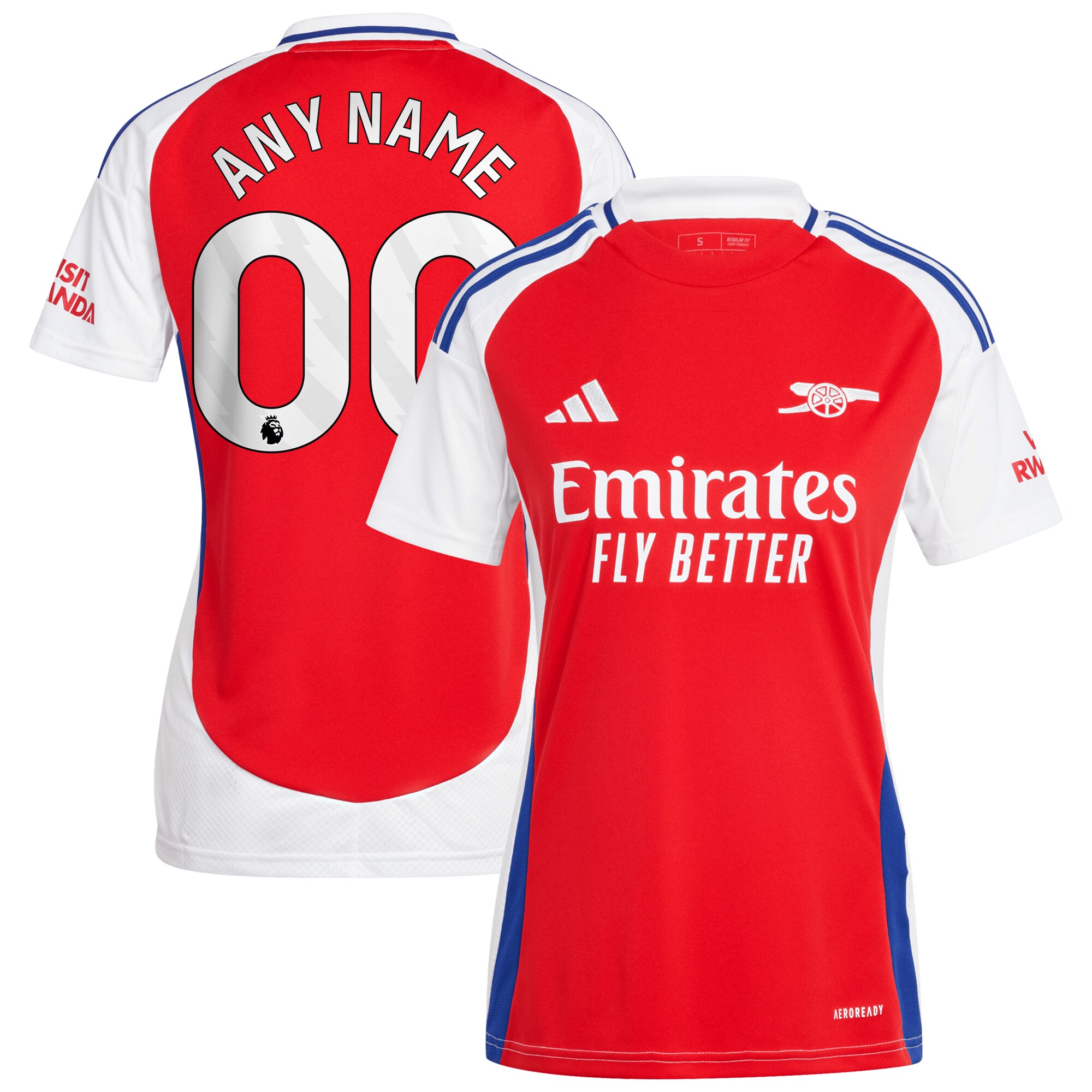 Arsenal Women's 2024/25 Home Replica Custom Jersey - Red - angle 3