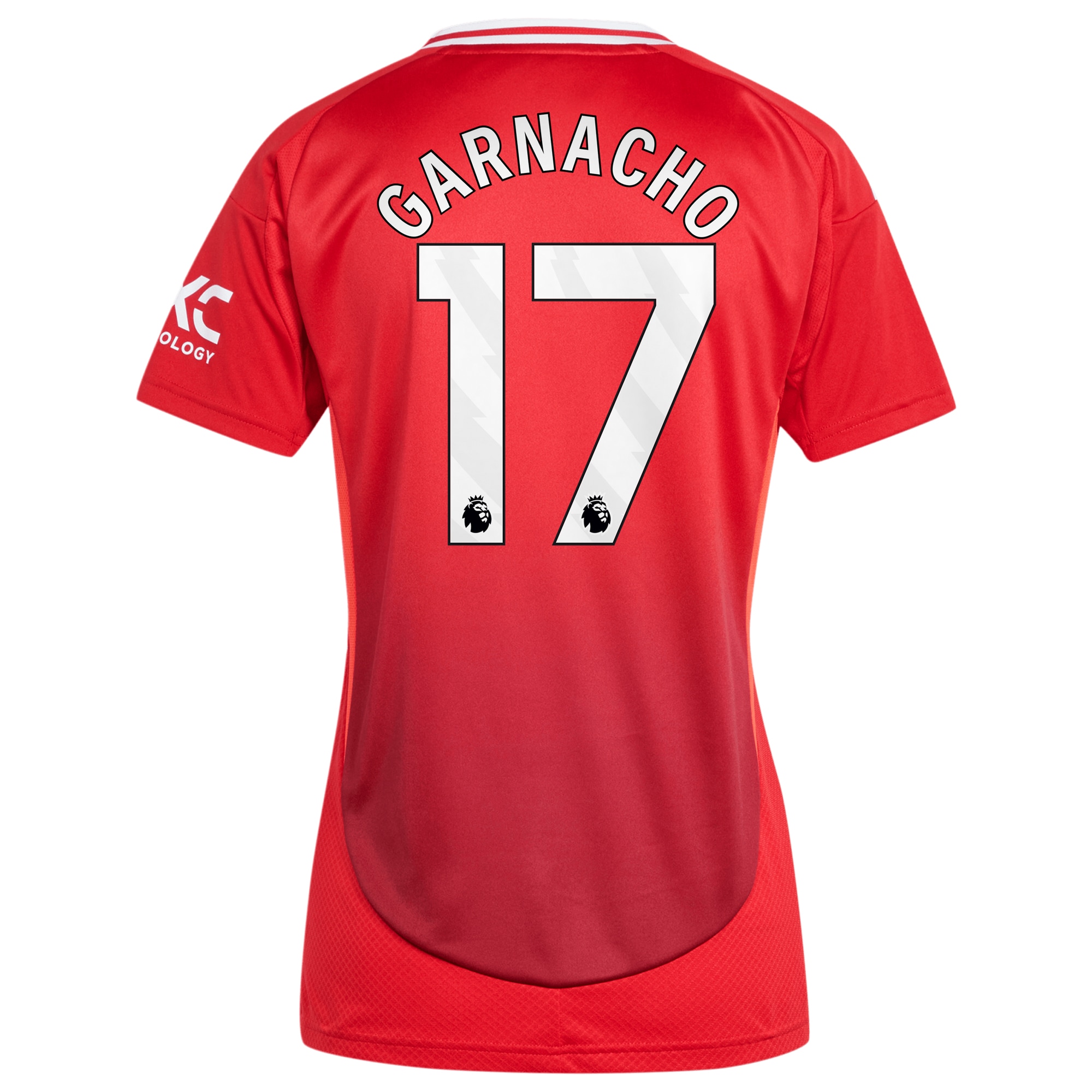 Alejandro Garnacho Manchester United Women's 2024/25 Home Replica Player Jersey - Red - angle 5