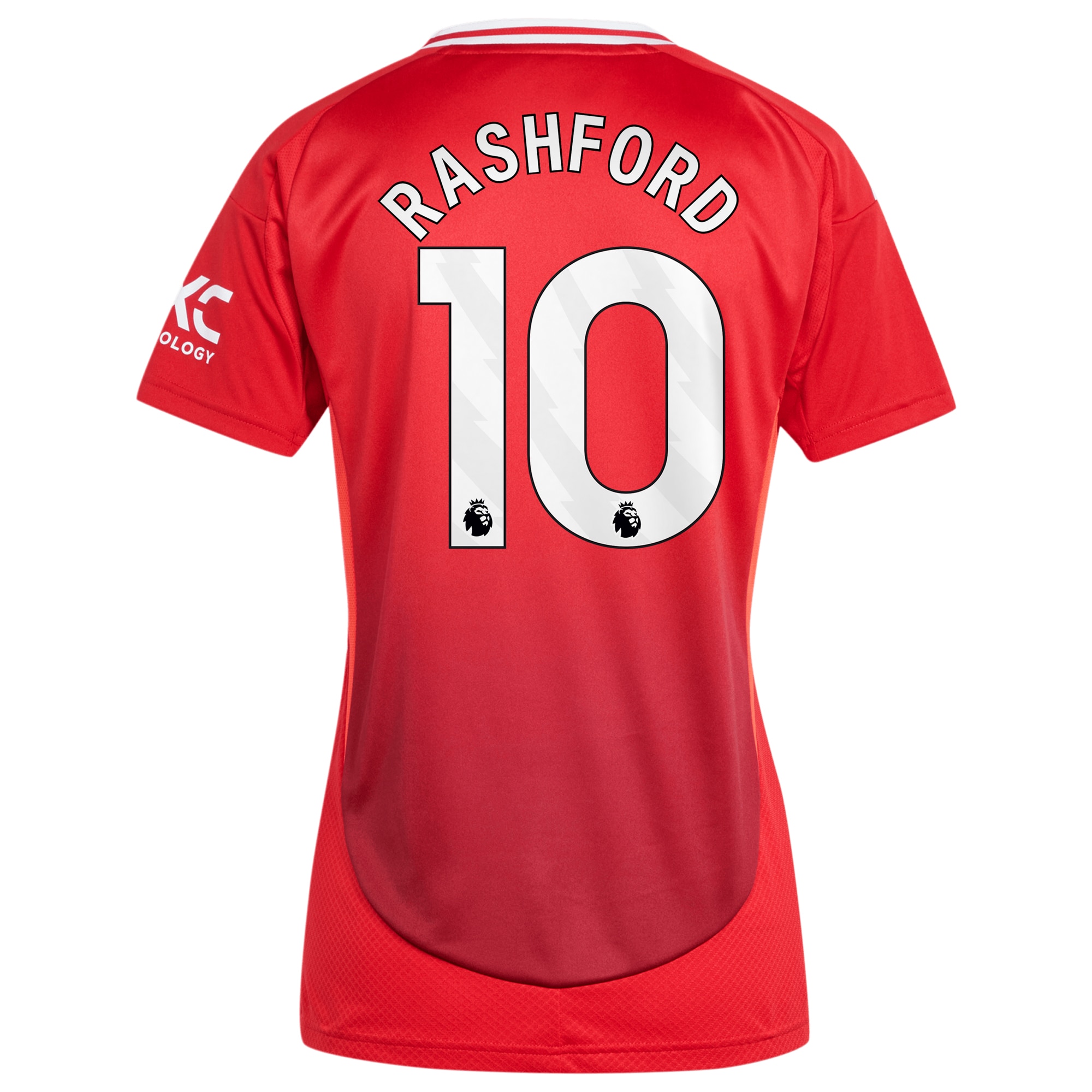 Marcus Rashford Manchester United Women's 2024/25 Home Replica Player Jersey - Red - angle 5