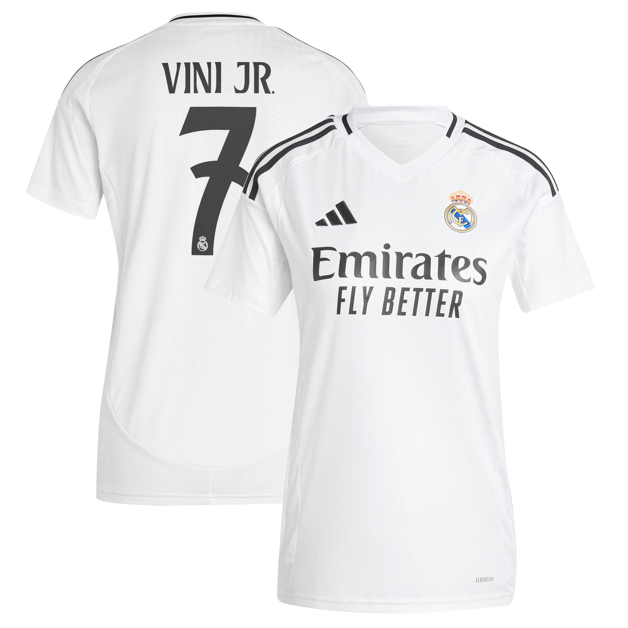 Vini Jr. Real Madrid Home Soccer Jersey 2024/25 - White | FanWearStyle