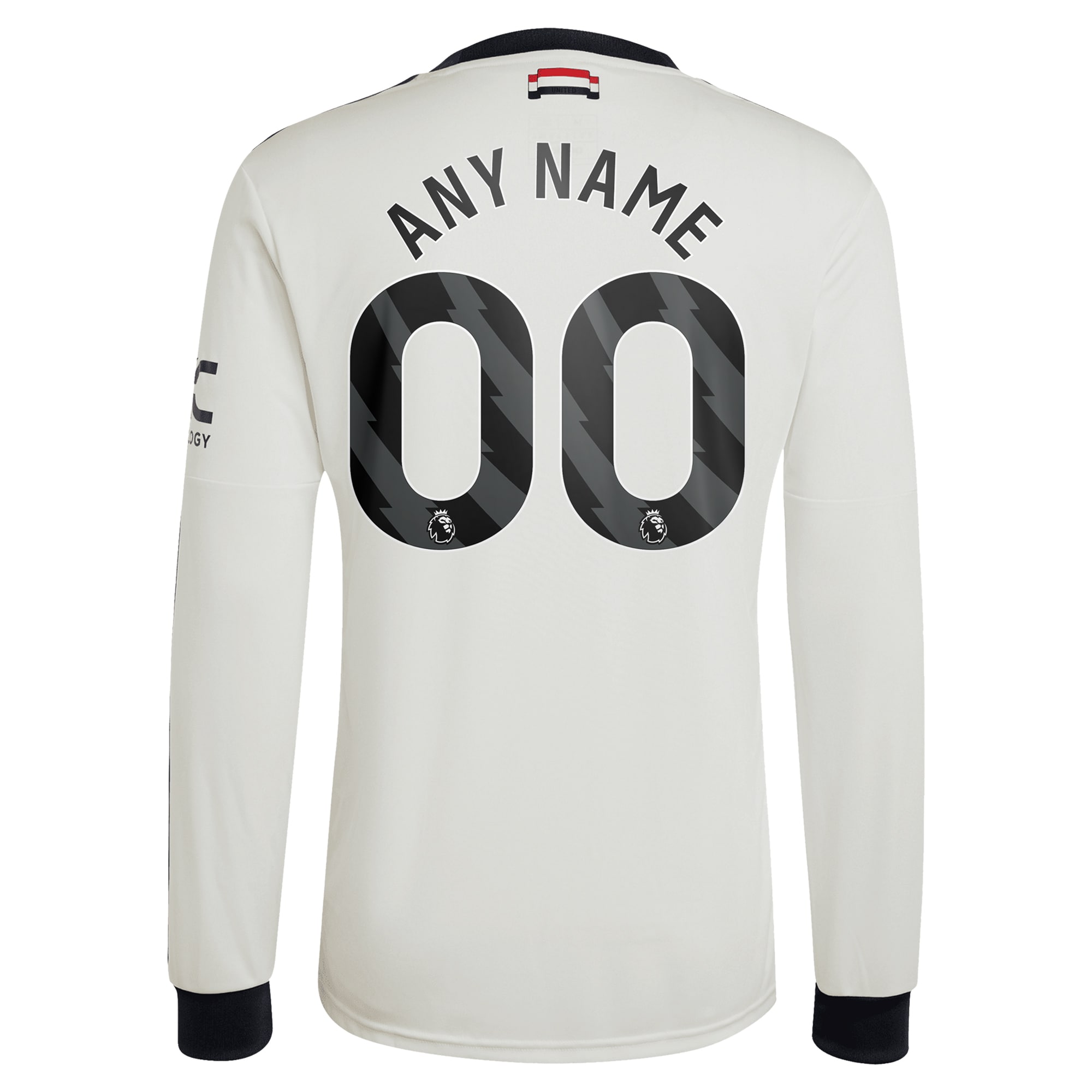 Manchester United Originals 2024/25 Third Custom Replica Long Sleeve Jersey - Cream - angle 5