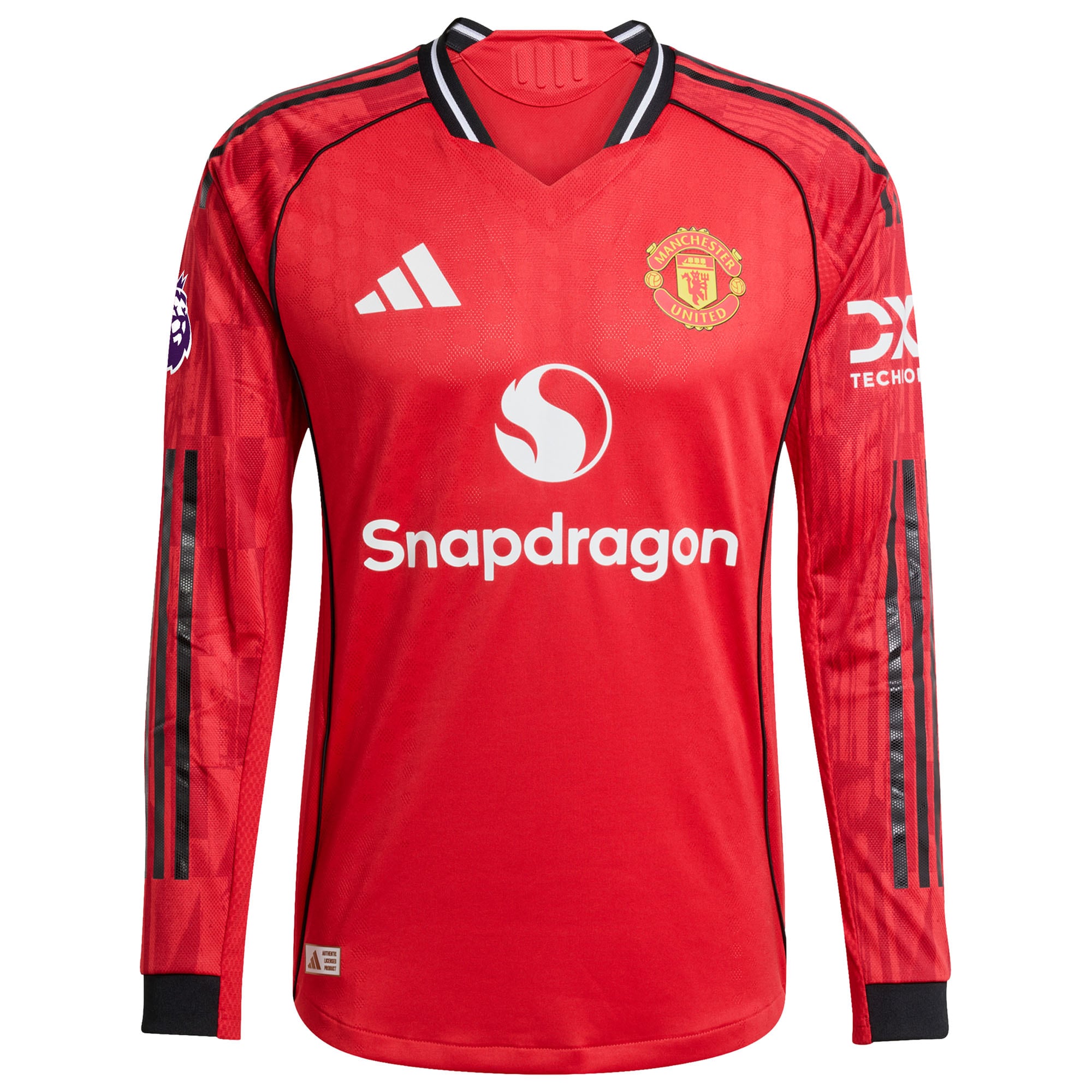 Bruno Fernandes Manchester United Home 2025/26 Player Long Sleeve Jersey - Red - angle 4