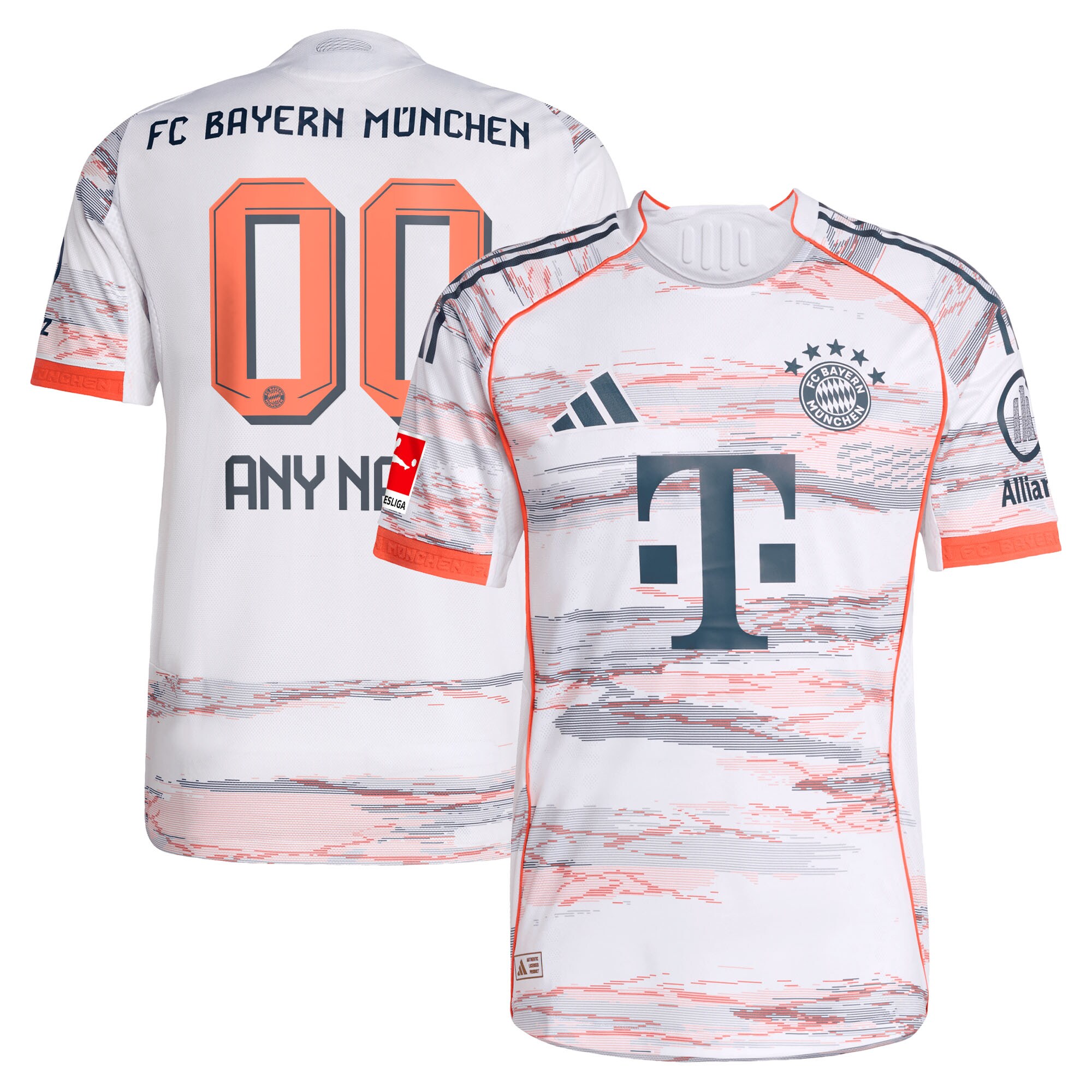 Bayern Munich 2025/26 Away Custom Jersey - White - angle 3