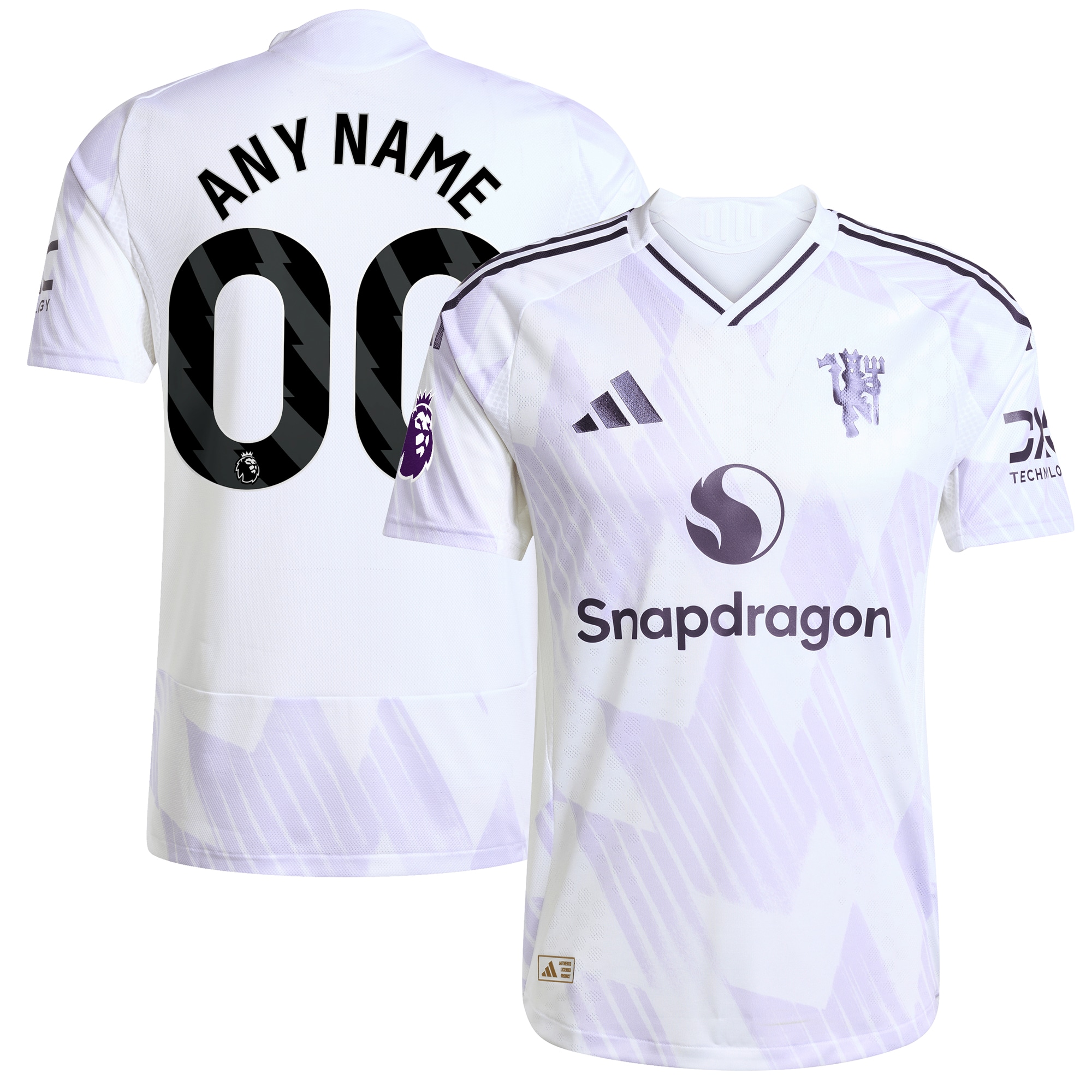Women's Manchester United 2025/26 Away Authentic Custom Jersey - White | FanWearStyle