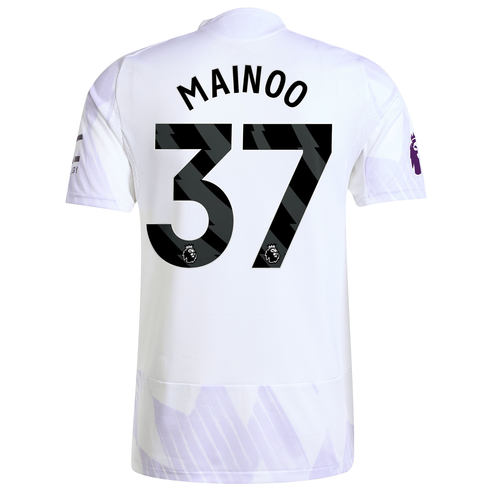 Kobbie Mainoo Manchester United 2025/26 Away Player Jersey - White - angle 5