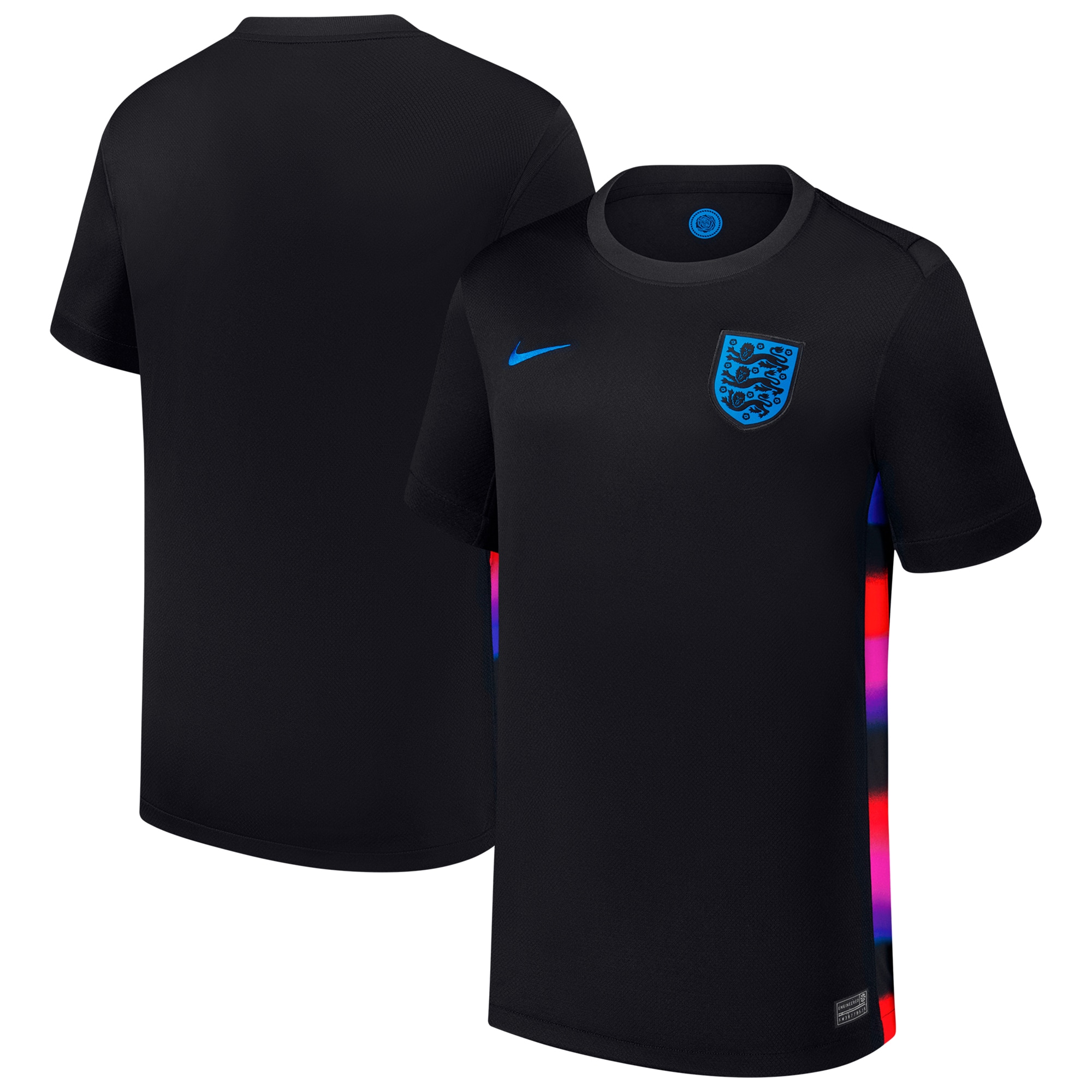England Women's National Team Youth 2025/26 Away Replica Jersey - Black - angle 4