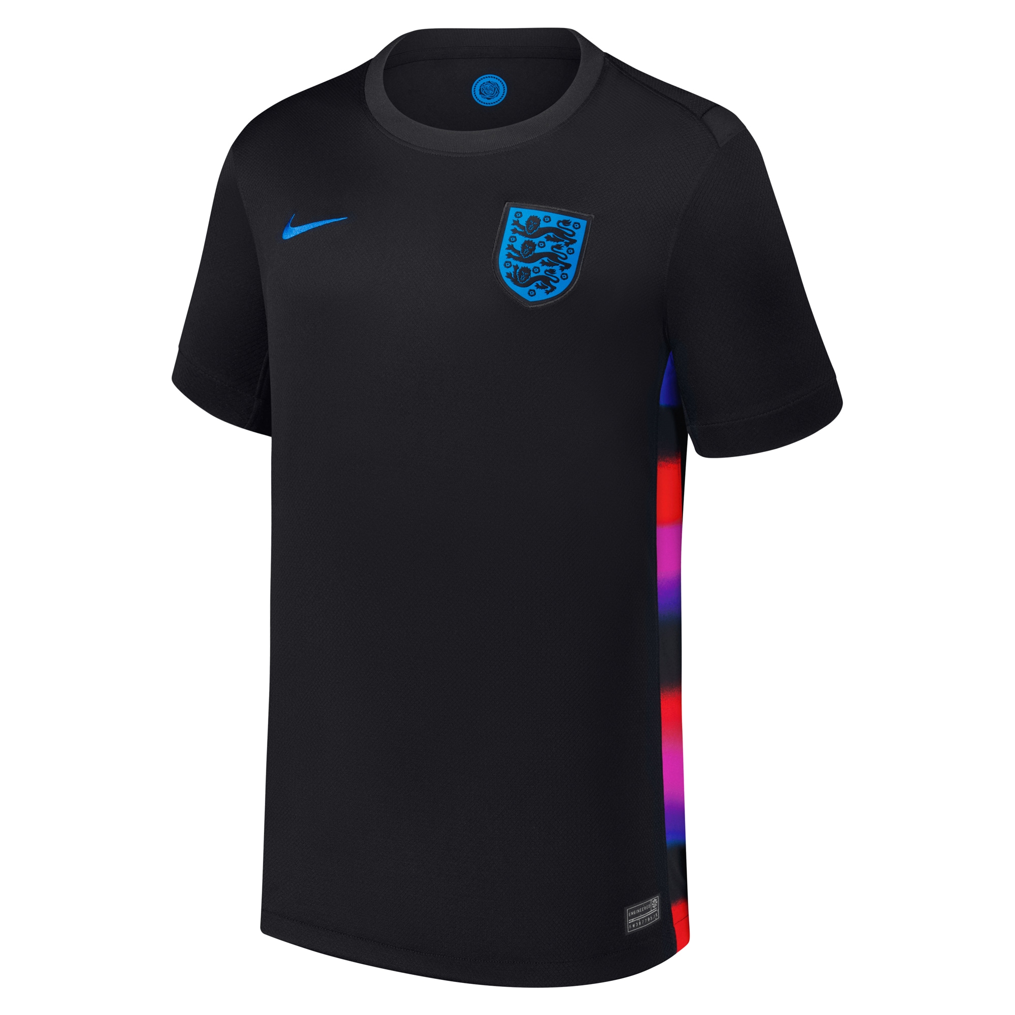 England Women's National Team Youth 2025/26 Away Replica Jersey - Black - angle 5