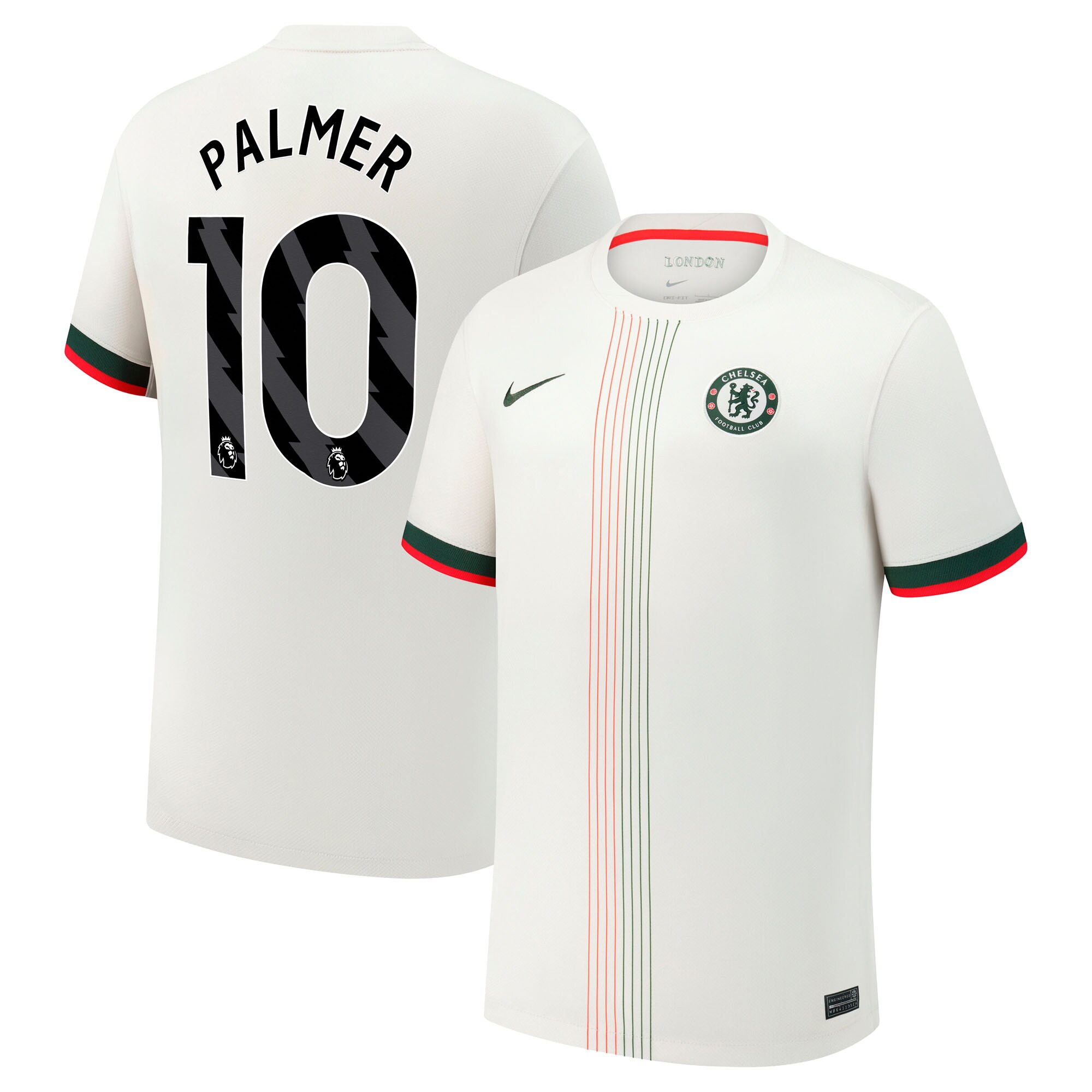 Cole Palmer Chelsea 2025/26 Away Replica Player Jersey - Cream - angle 2