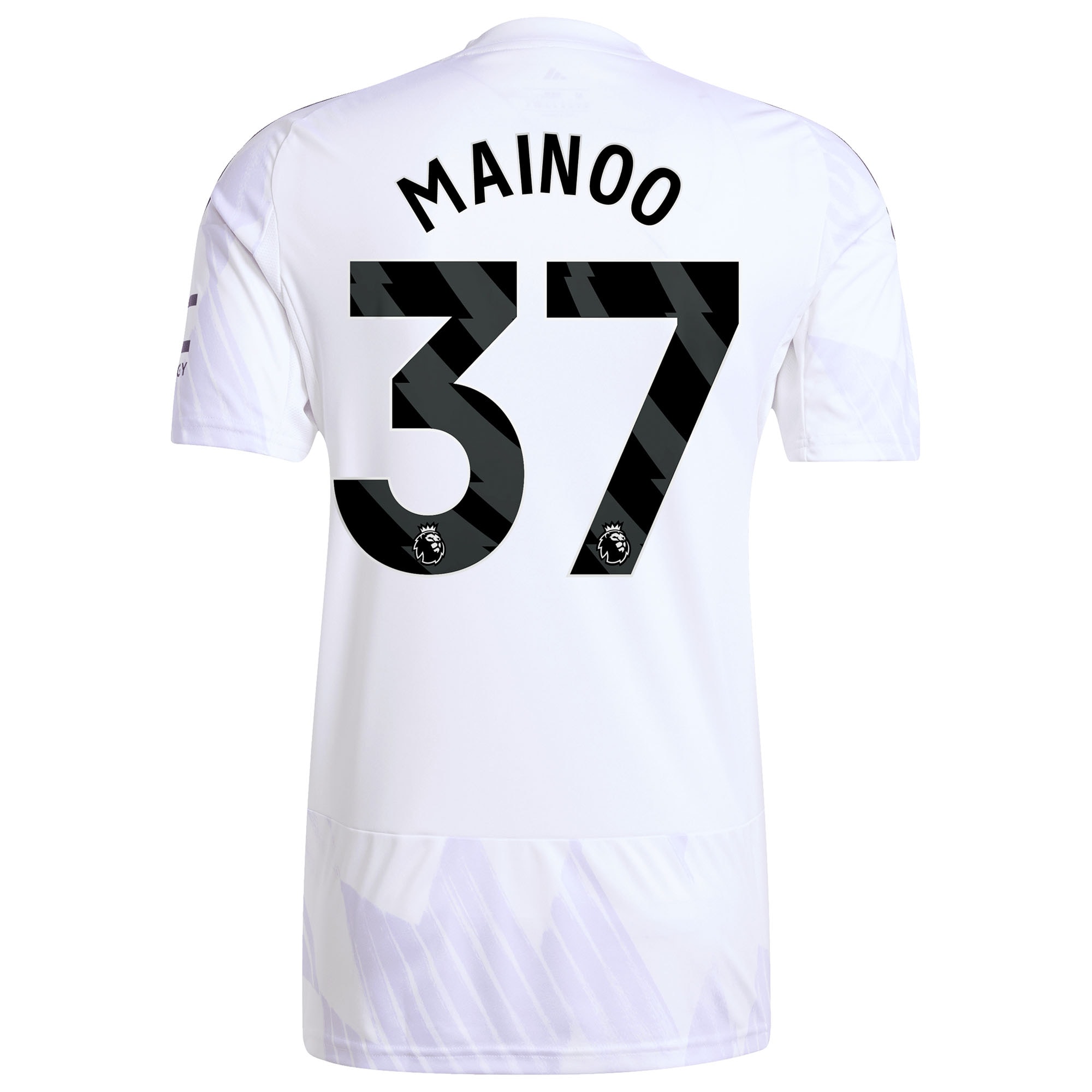 Kobbie Mainoo Manchester United 2025/26 Away Replica Player Jersey - White - angle 5