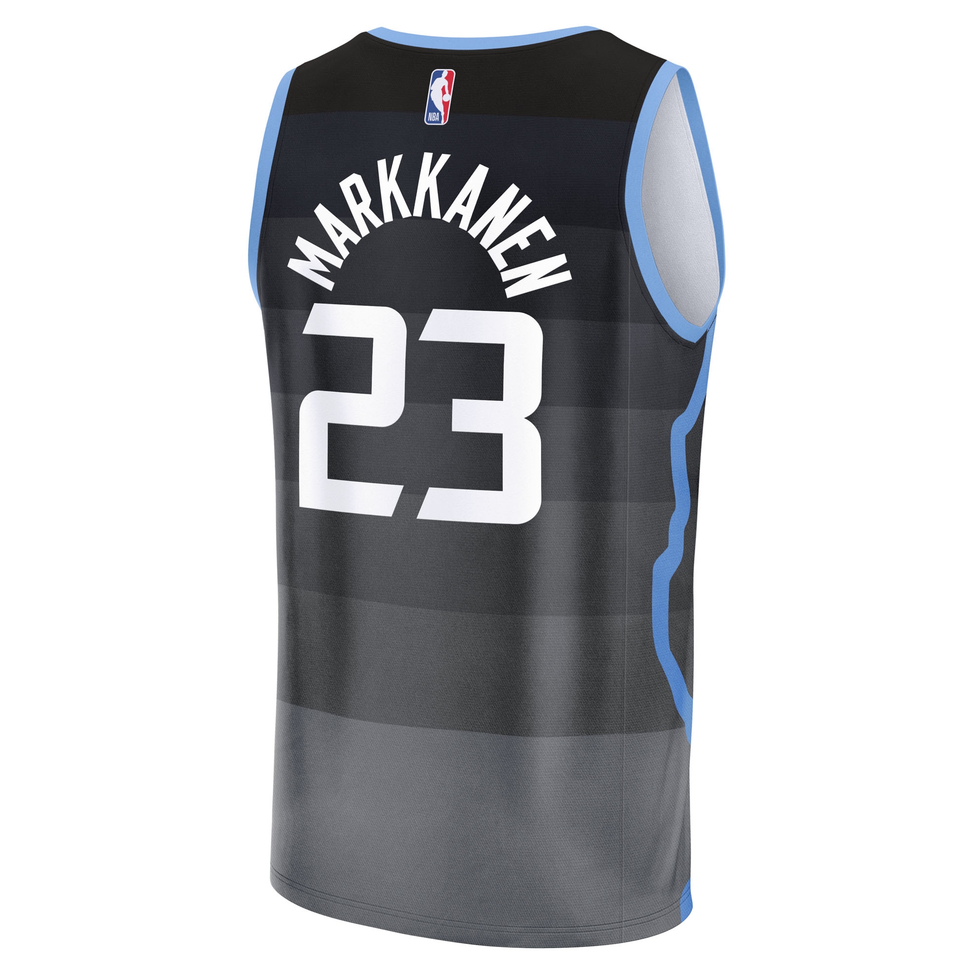 Lauri Markkanen Utah Jazz 2025/26 City Edition Fast Break Jersey - Black - angle 3