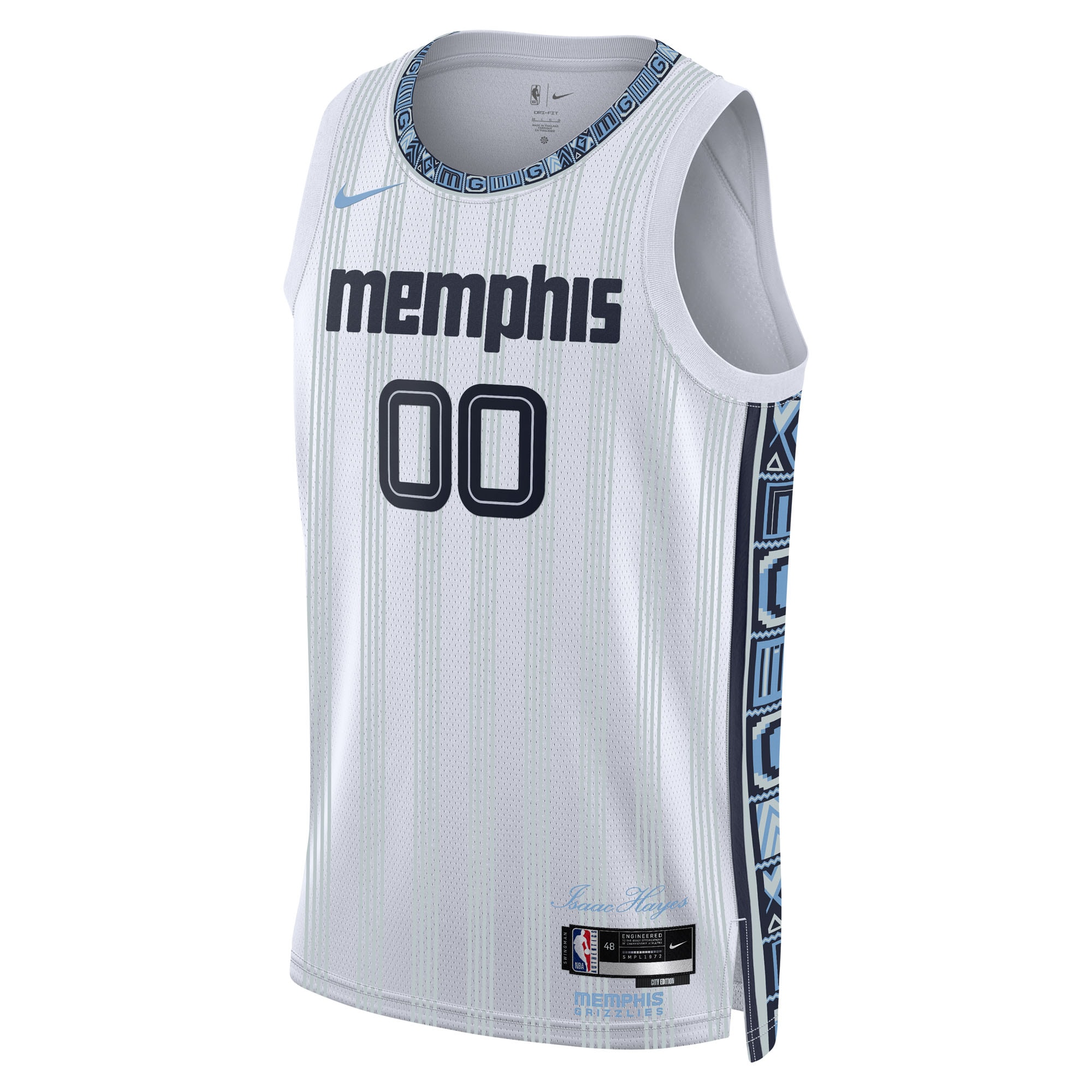 Memphis Grizzlies Unisex 2025/26 City Edition Swingman Custom Jersey - White - angle 4
