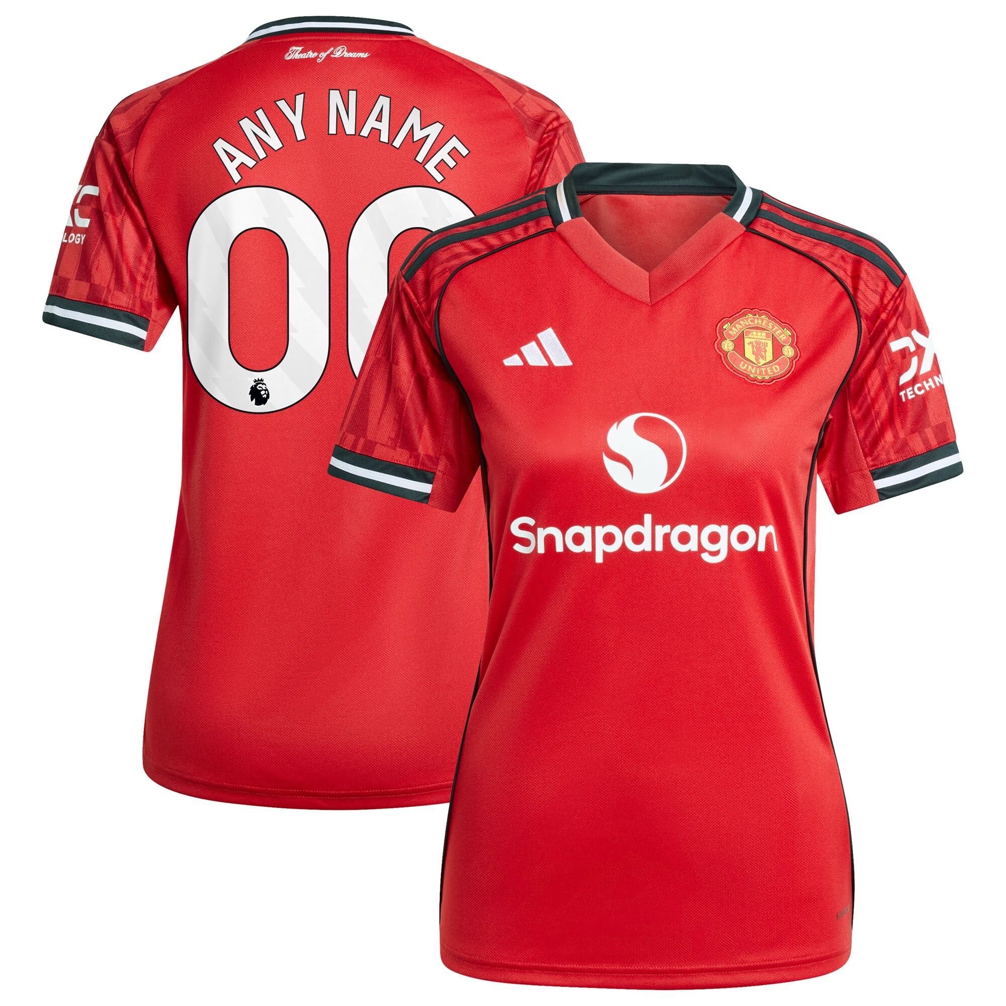 Manchester United Women's Home 2025/26 Custom Replica Jersey - Red - angle 2