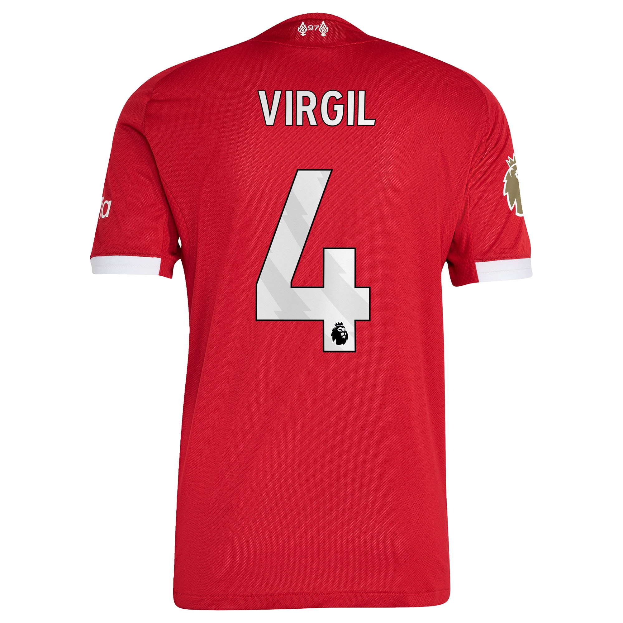 Virgil van Dijk Liverpool 2025/26 Home Jersey - Red - angle 5