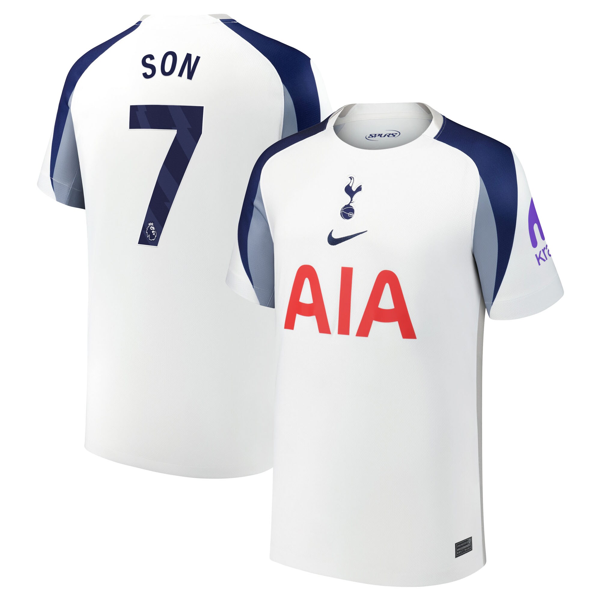 Son Heung-Min Tottenham Hotspur Youth 2025/26 Home Replica Jersey - White - angle 2