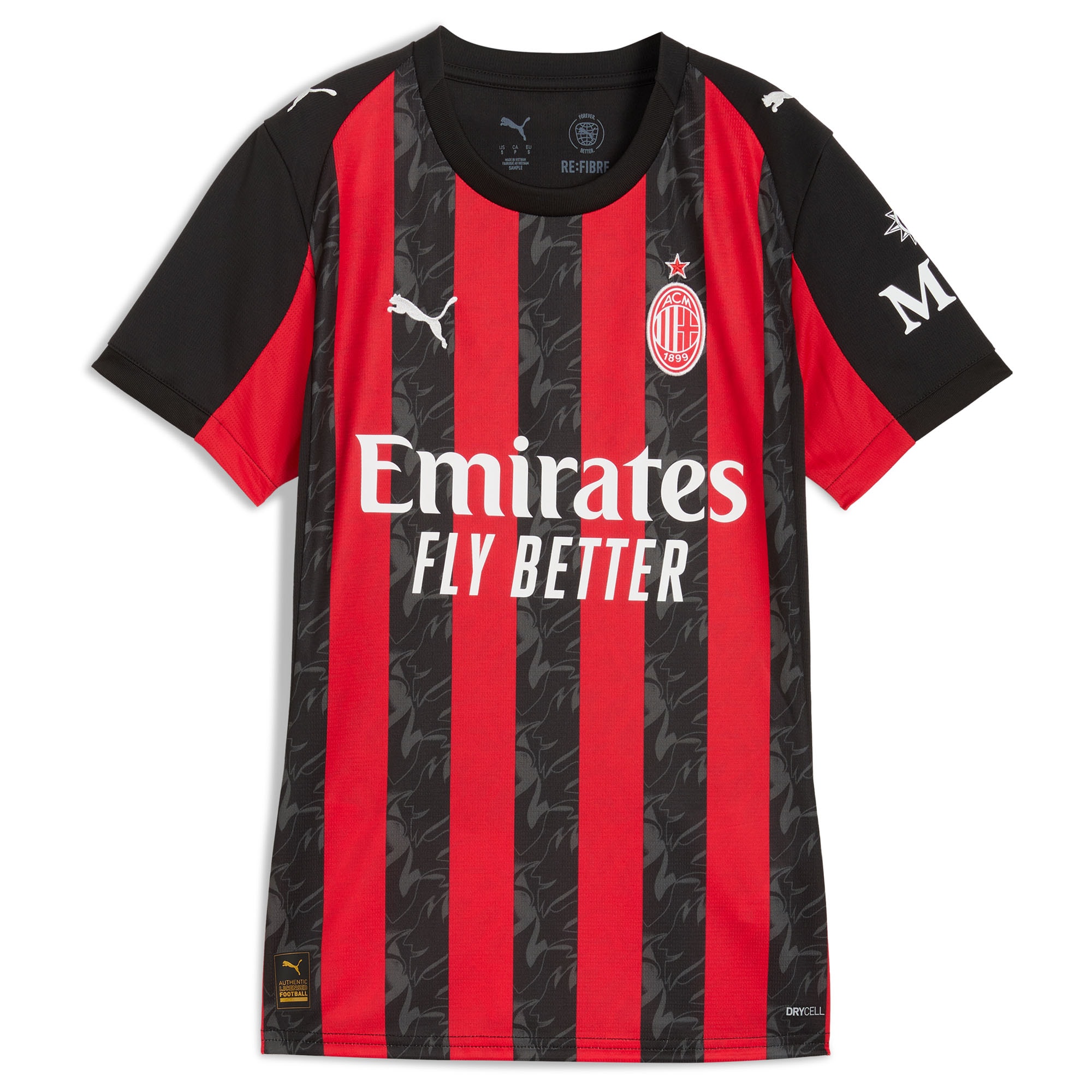 AC Milan Women's 2025/26 Home Replica Jersey - Red - angle 5