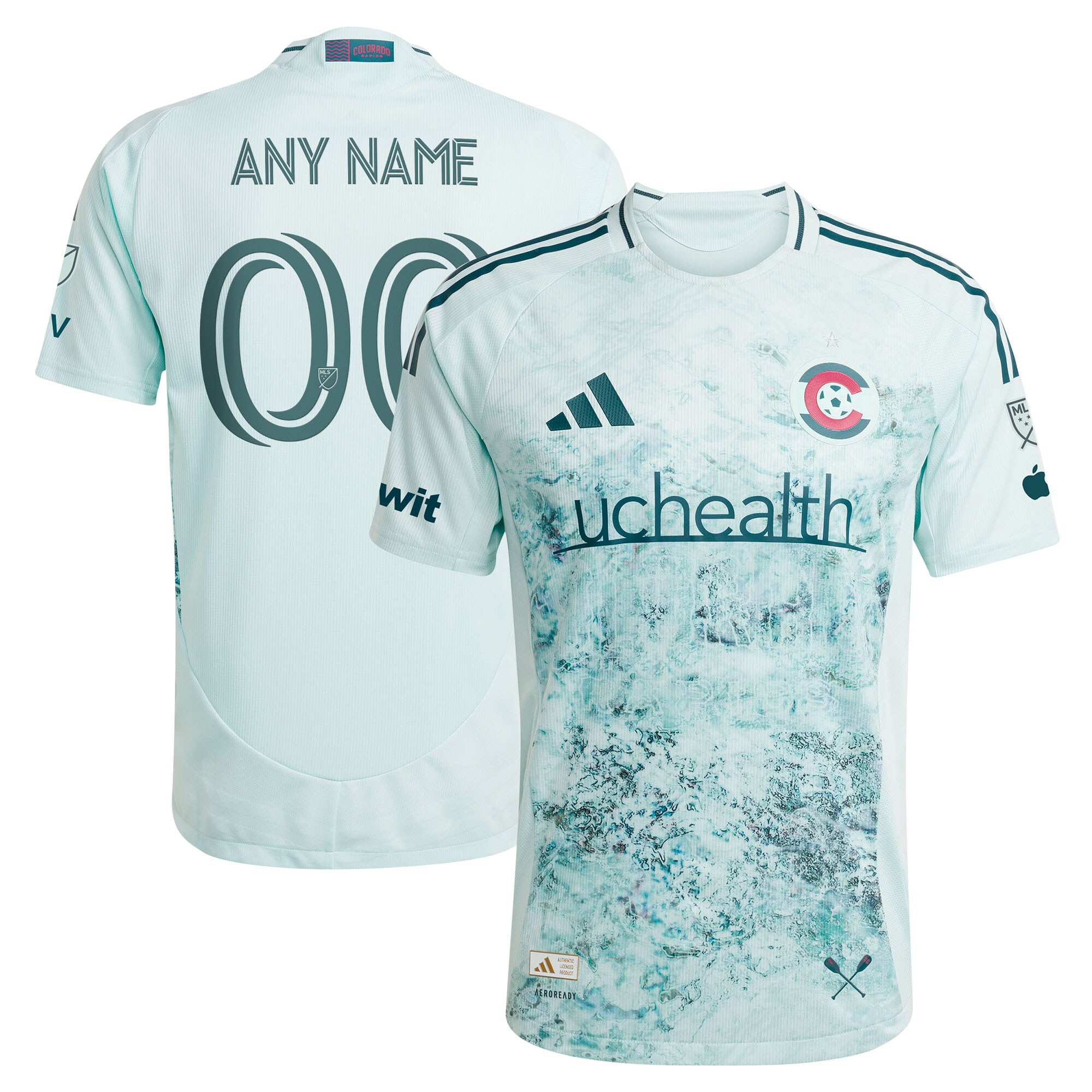Colorado Rapids 2025/26 On-Field Headwaters Custom Jersey - Green - angle 3