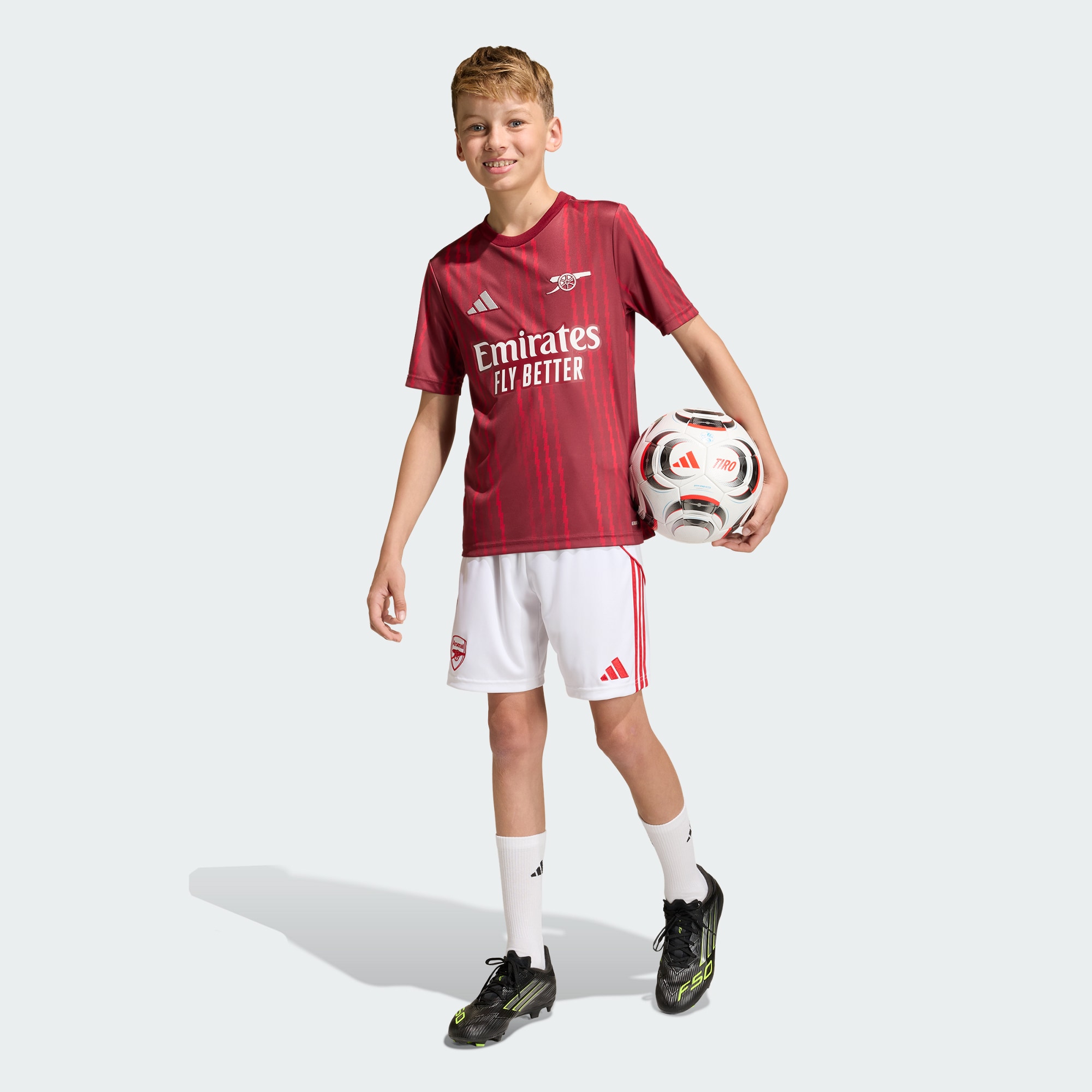 Arsenal Youth 2025/26 Pre-Match Training Jersey - Red - angle 5