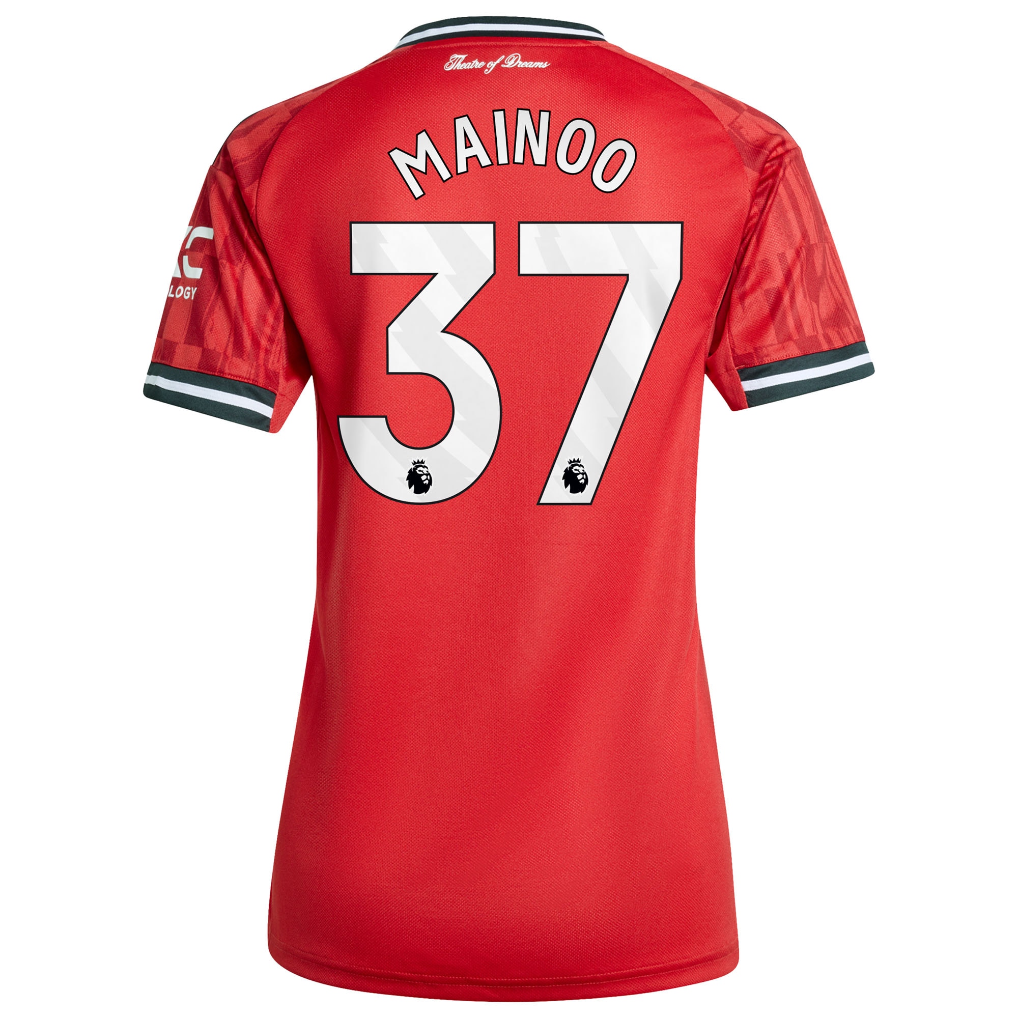 Kobbie Mainoo Manchester United Women's Home 2025/26 Replica Player Jersey - Red - angle 5
