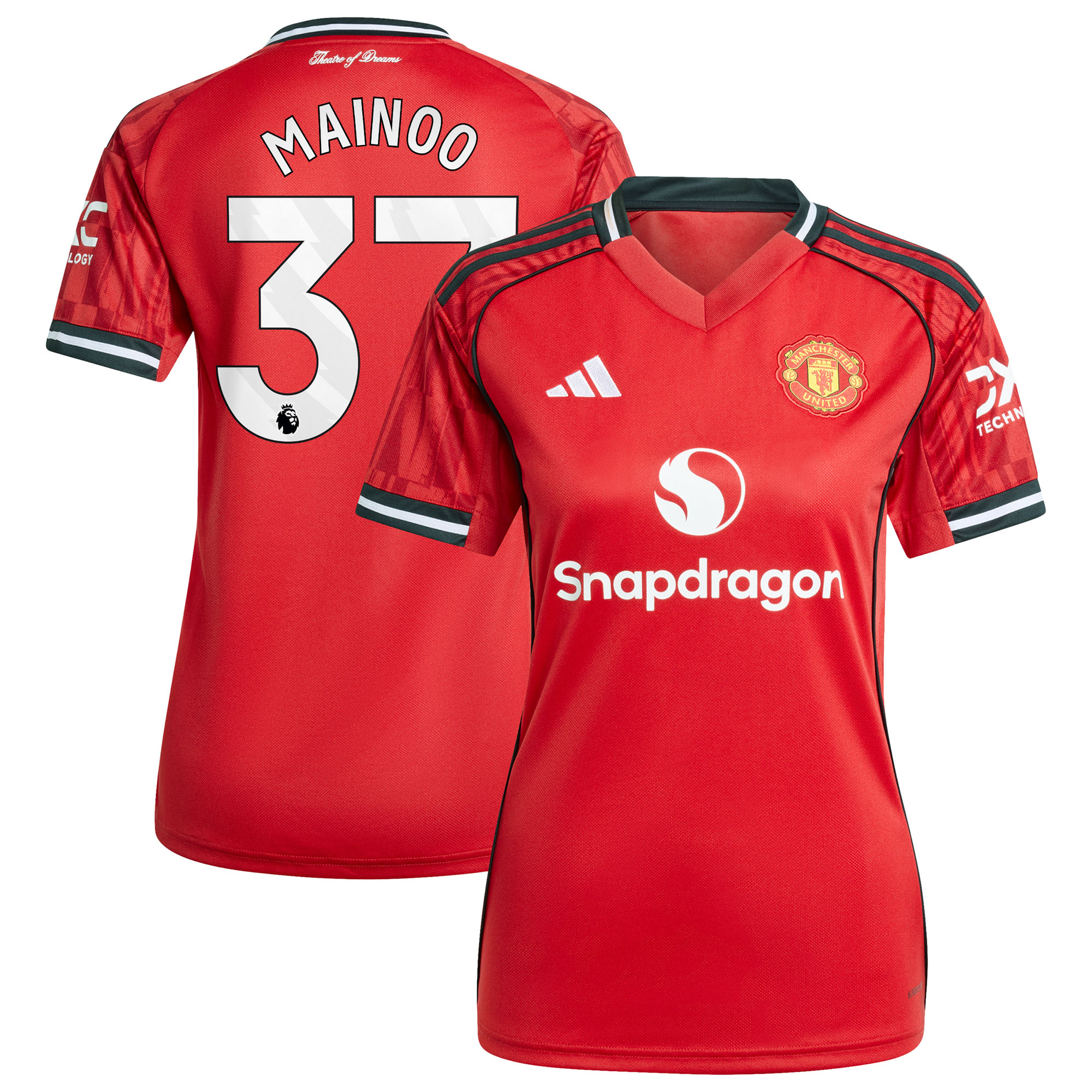 Youth Kobbie Mainoo Manchester United Women's Home 2025/26 Replica Player Jersey - Red | FanWearStyle