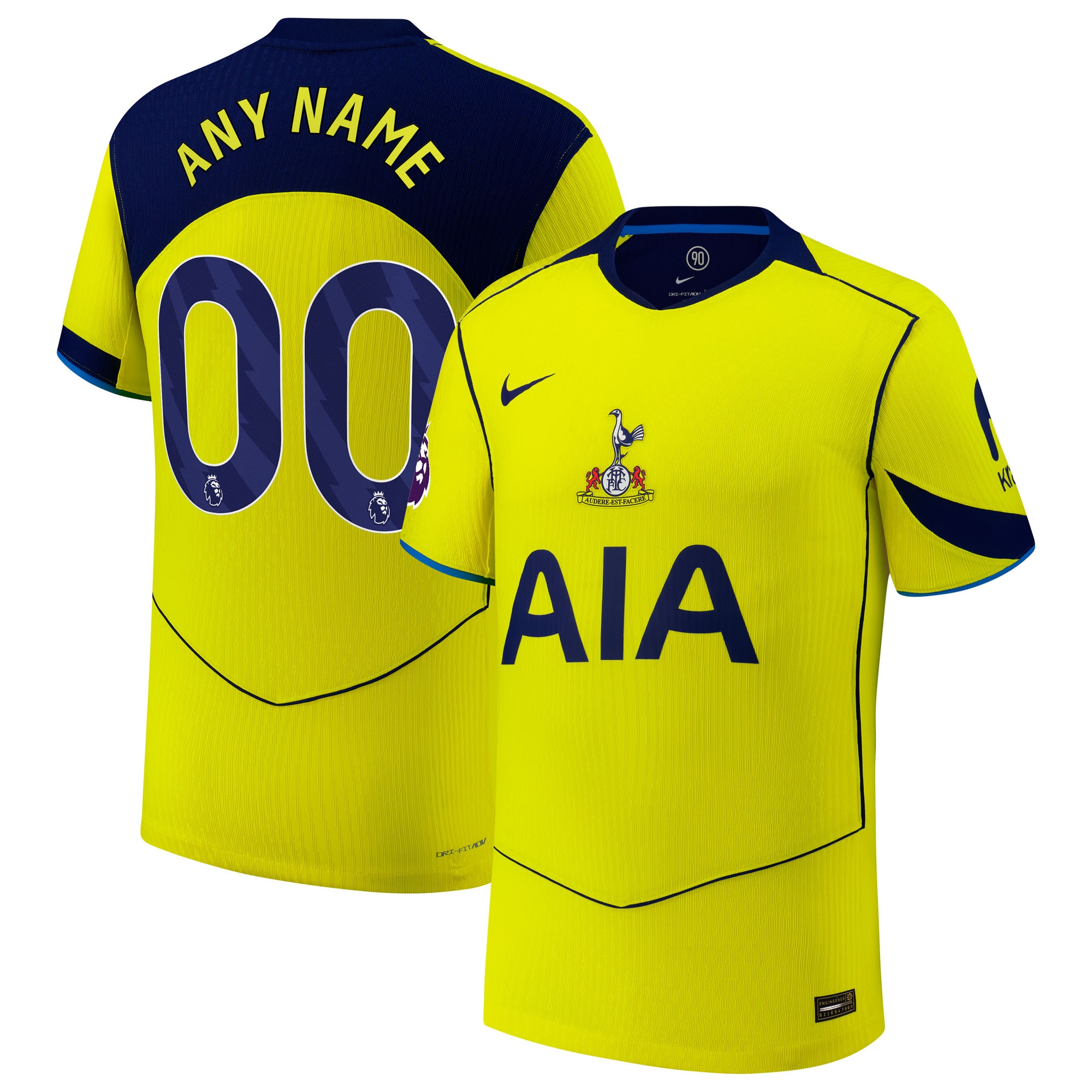 Tottenham Hotspur Third Soccer Jersey 2025/26 - Yellow | FanWearStyle