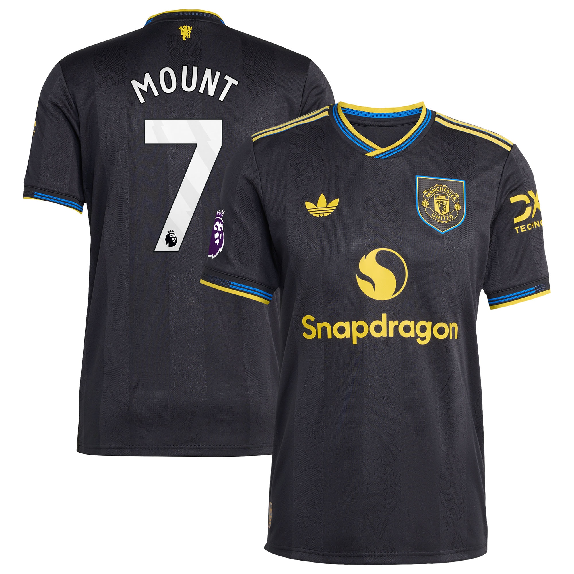 Youth Mason Mount Manchester United 2025/26 Third Authentic Player Jersey - Black | FanWearStyle