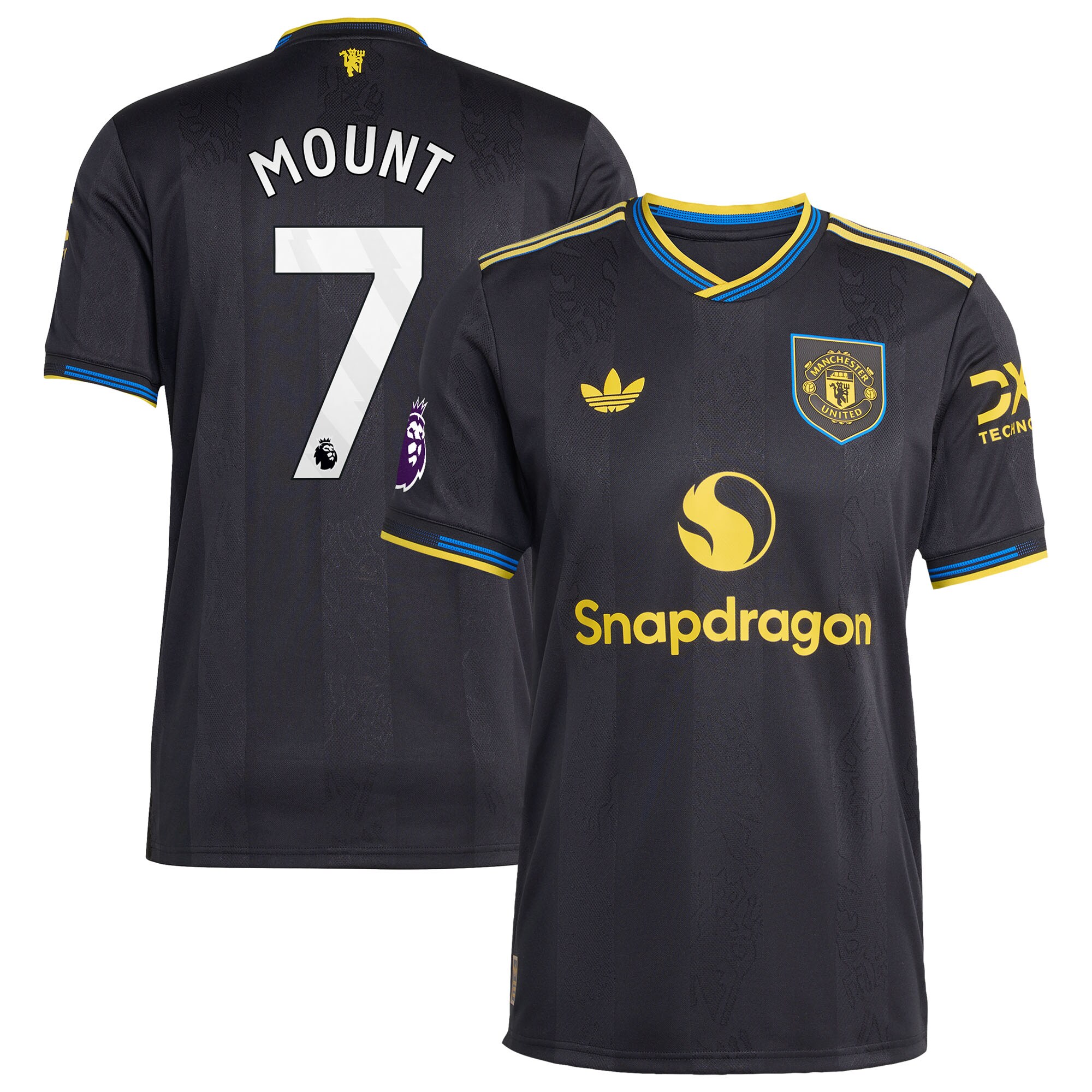 Mason Mount Manchester United 2025/26 Third Player Jersey - Black - angle 3