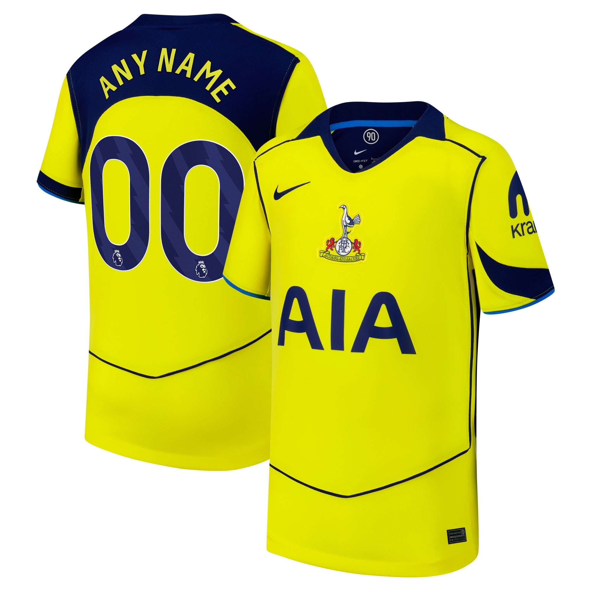 Tottenham Hotspur Third Soccer Jersey 2025/26 - Yellow | FanWearStyle