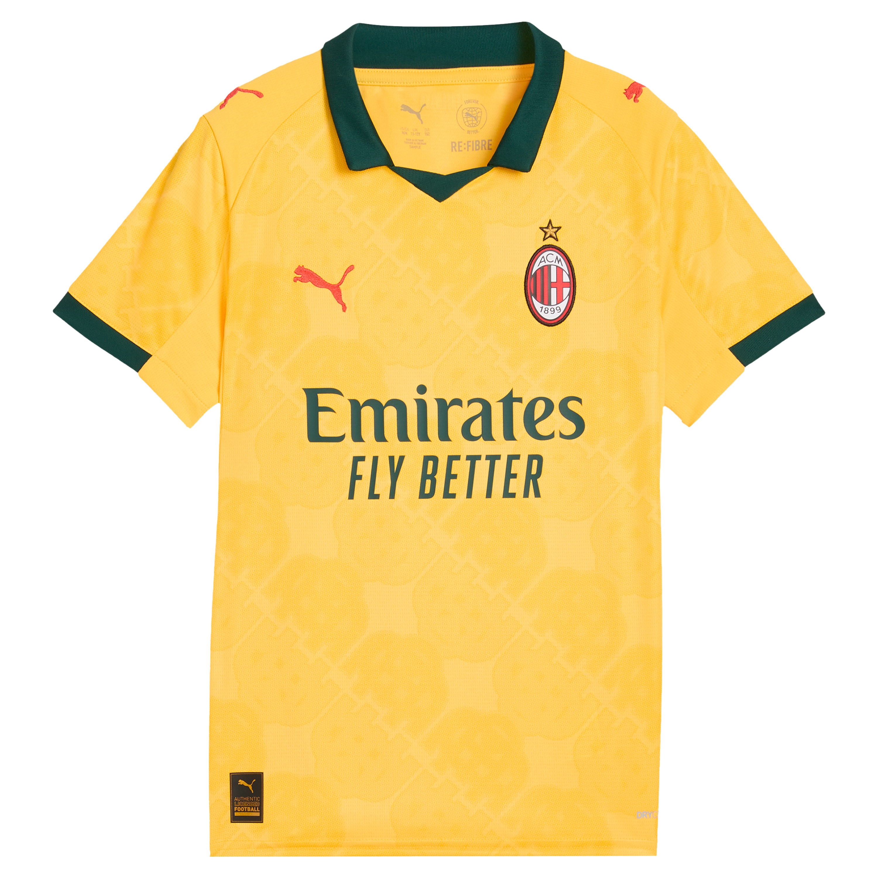 AC Milan Youth 2025/26 Third Replica Jersey - Yellow - angle 4